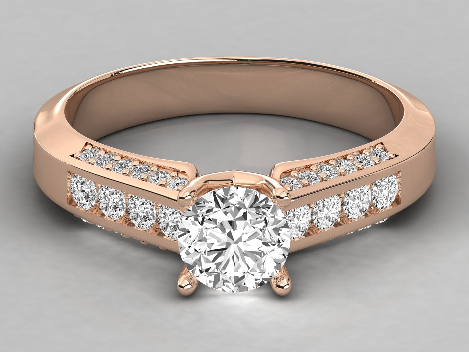 10K GOLD SOLITAIRE  LAB GROWN DIAMOND LADIES  RING.