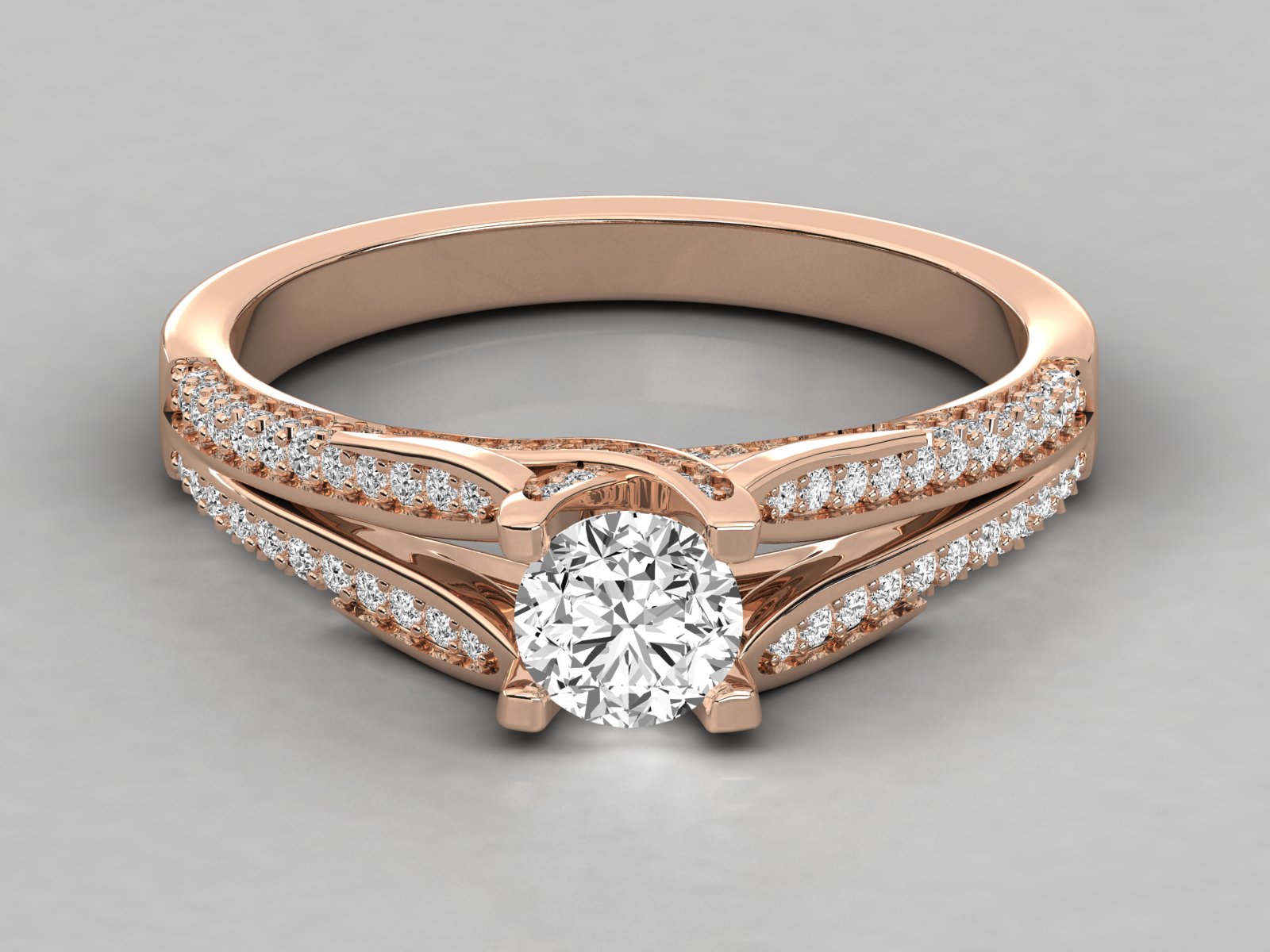 10K GOLD SOLITAIRE  LAB GROWN DIAMOND  BRILLIANT RING.