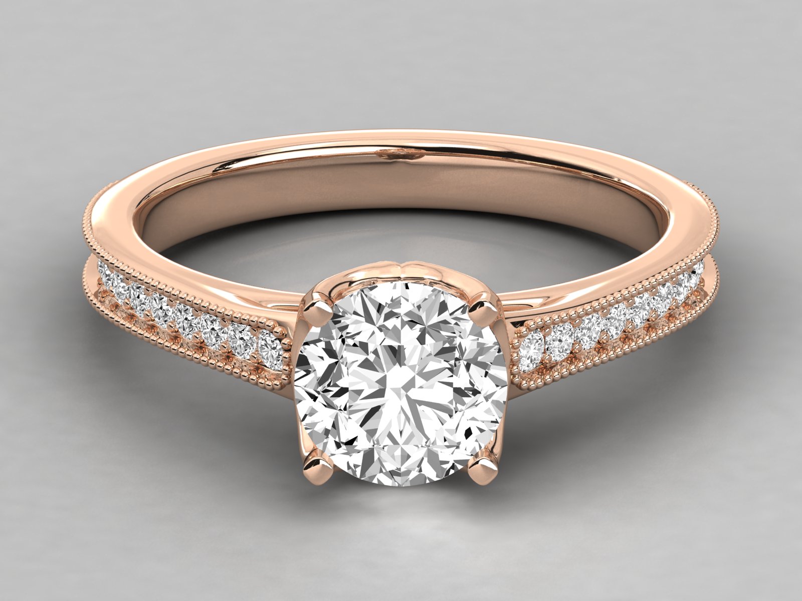 10K GOLD SOLITAIRE  LAB GROWN DIAMOND LADIES  RING.