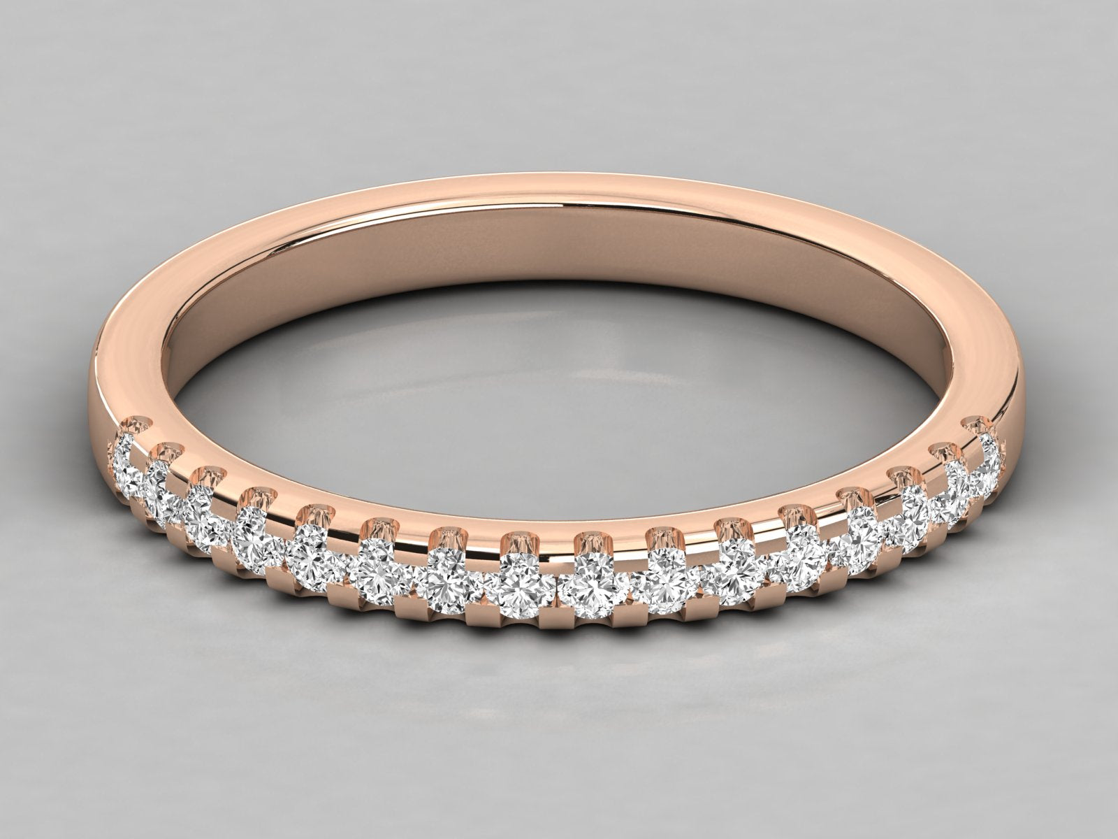 10K GOLD  LAB GROWN DIAMOND LADIES BAND RING.