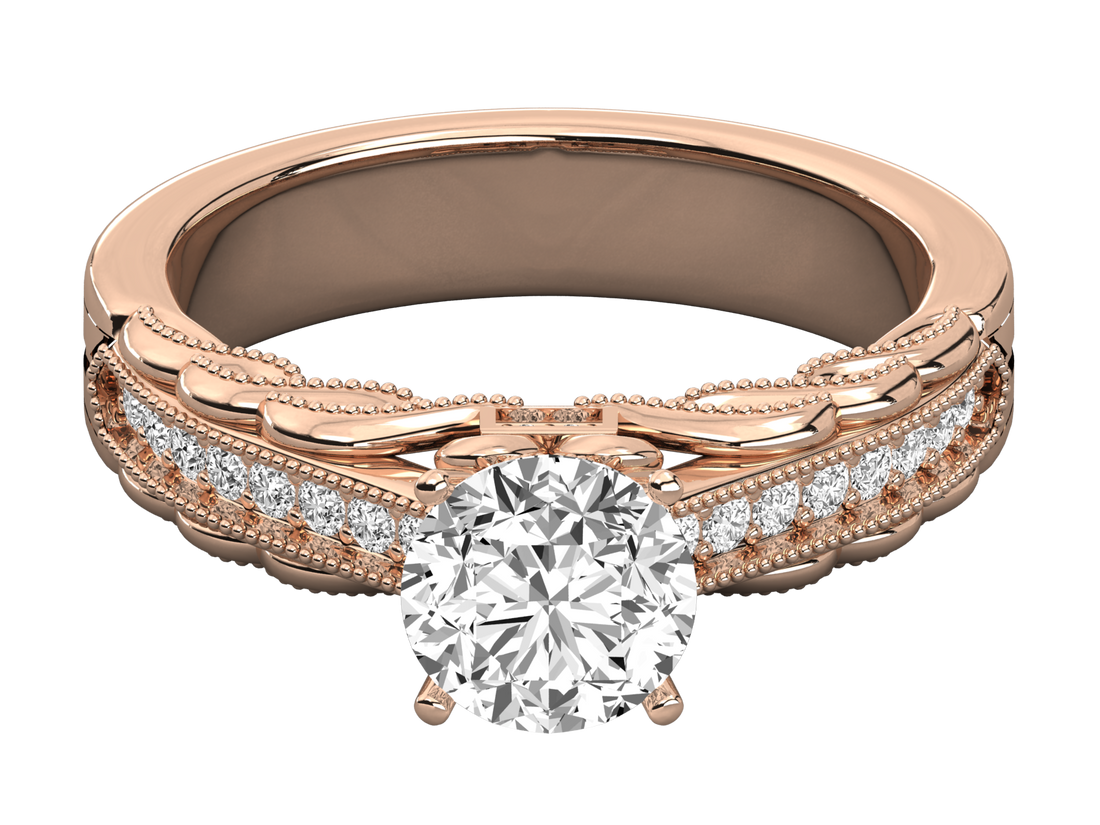 10K GOLD SOLITAIRE  LAB GROWN DIAMOND LADIES  RING.