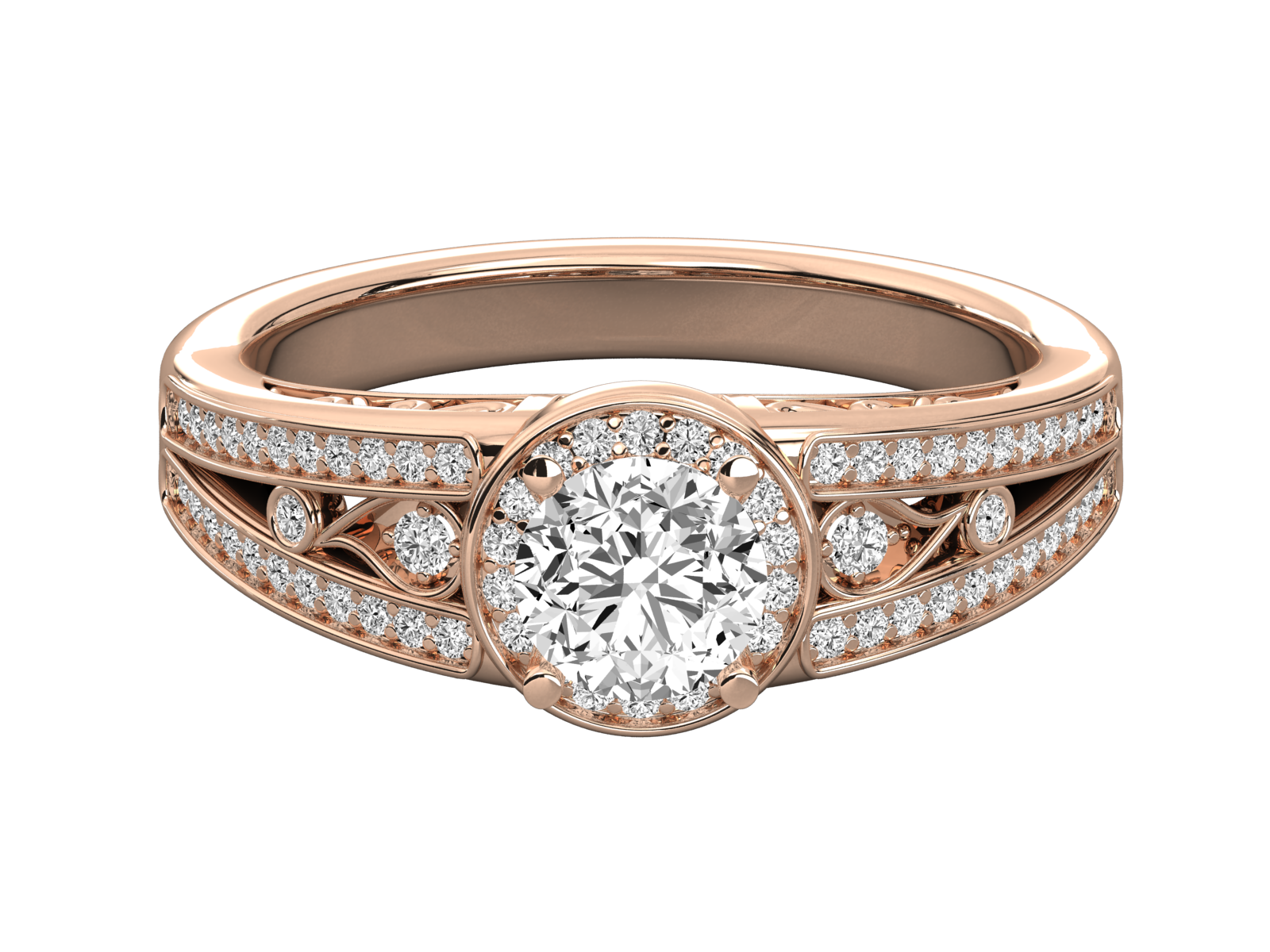 DIAMOND RING 18K GOLD SOLITAIRE  DIAMOND LADIES  RING.