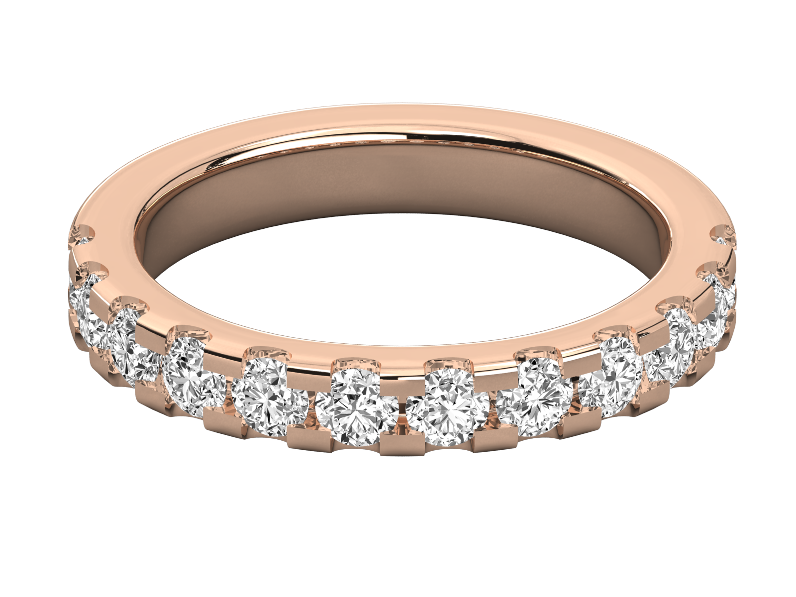 10K GOLD  LAB GROWN DIAMOND LADIES BAND RING.