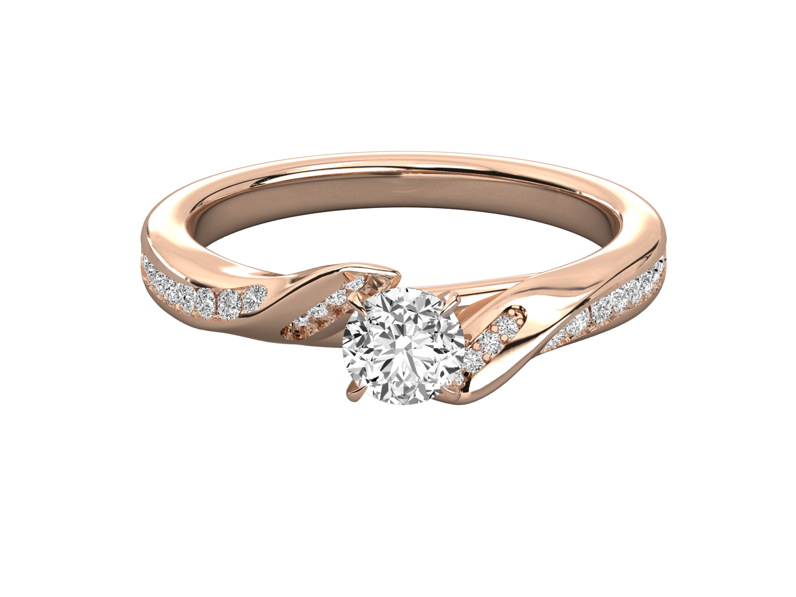 10K GOLD SOLITAIRE LAB GROWN DIAMOND LADIES  RING.