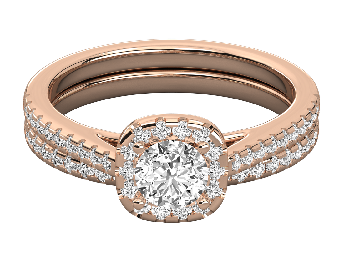 10K GOLD SOLITAIRE  LAB GROWN DIAMOND LADIES RING.