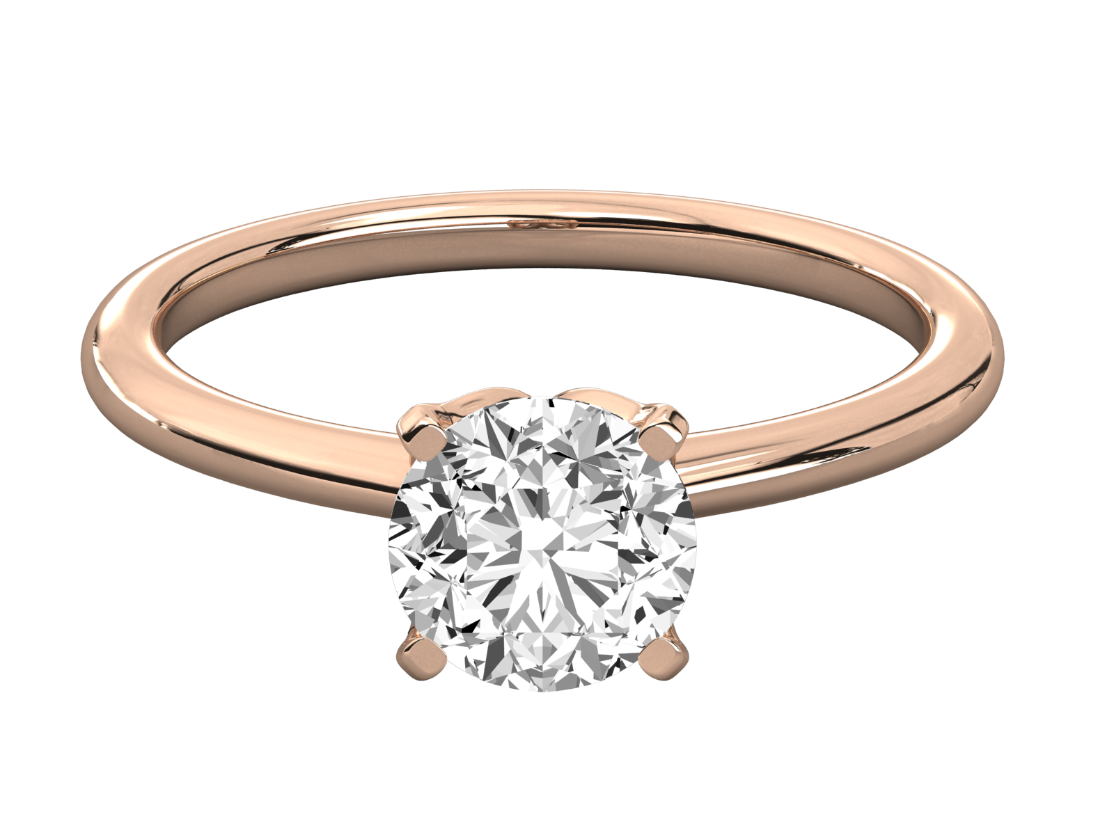 10K GOLD SOLITAIRE  LAB GROWN DIAMOND LADIES  RING.