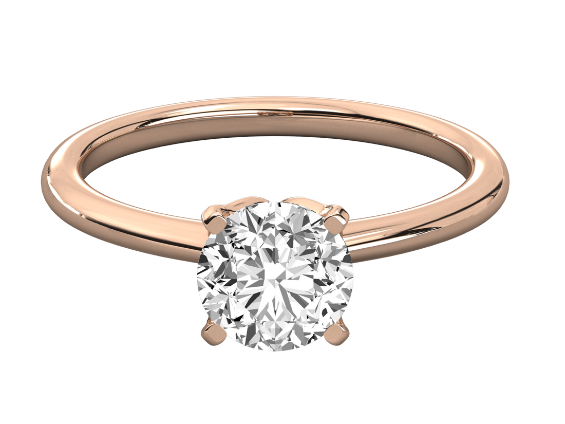 10K GOLD SOLITAIRE  LAB GROWN DIAMOND LADIES  RING.