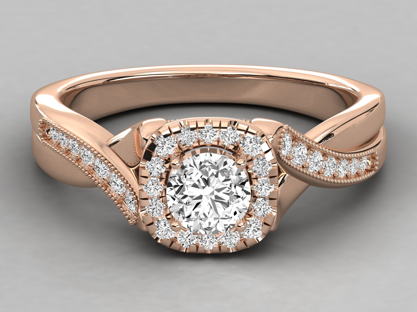 10K GOLD SOLITAIRE LAB GROWN DIAMOND LADIES  RING.