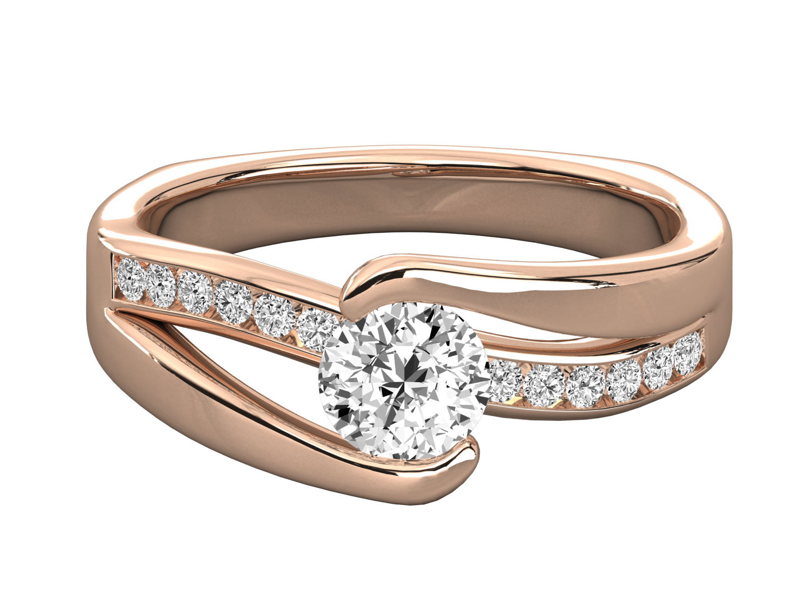 10K GOLD SOLITAIRE  LAB GROWN DIAMOND  BRILLIANT RING.