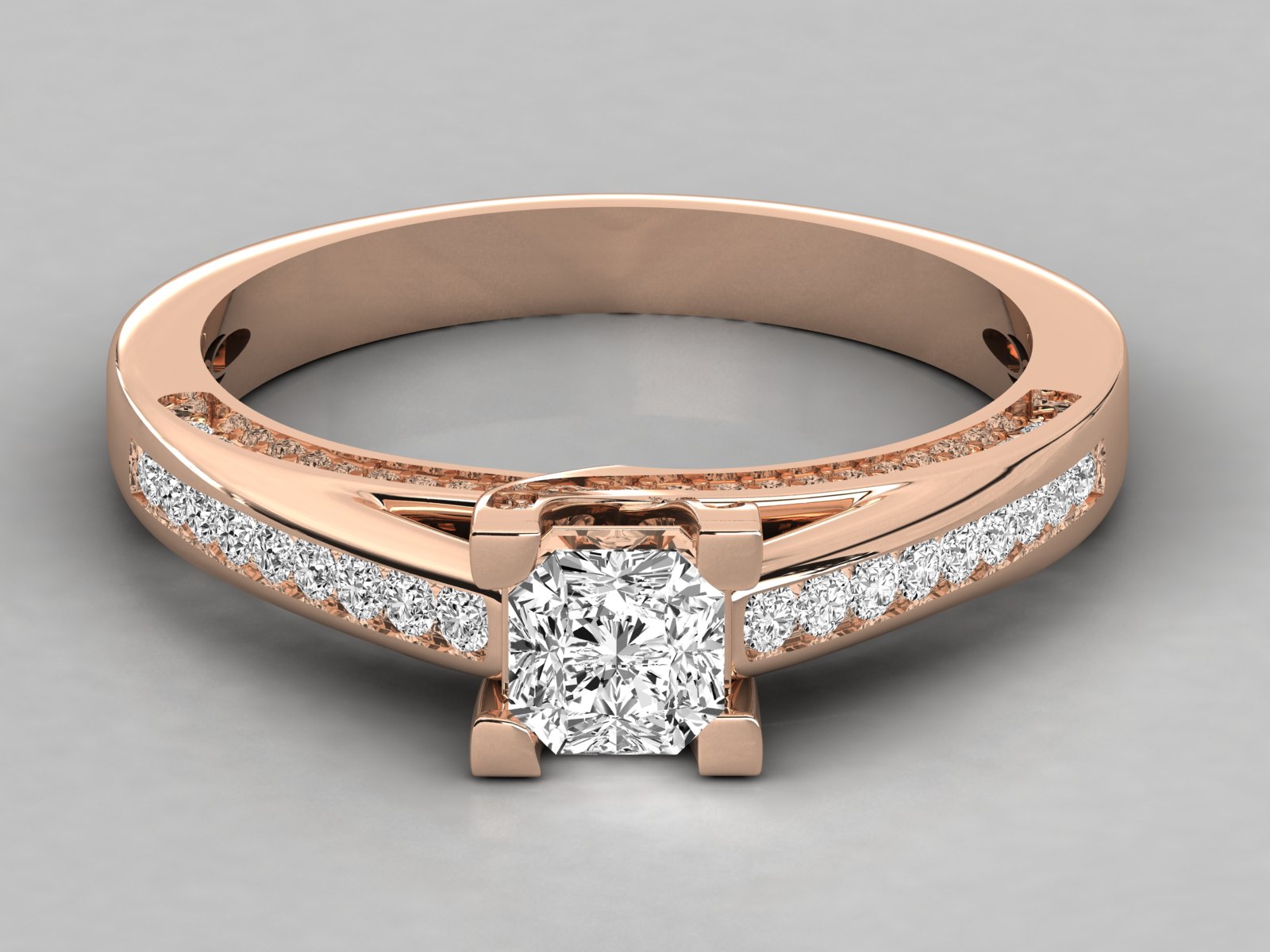 10K GOLD SOLITAIRE   LAB GROWN DIAMOND LADIES  RING.