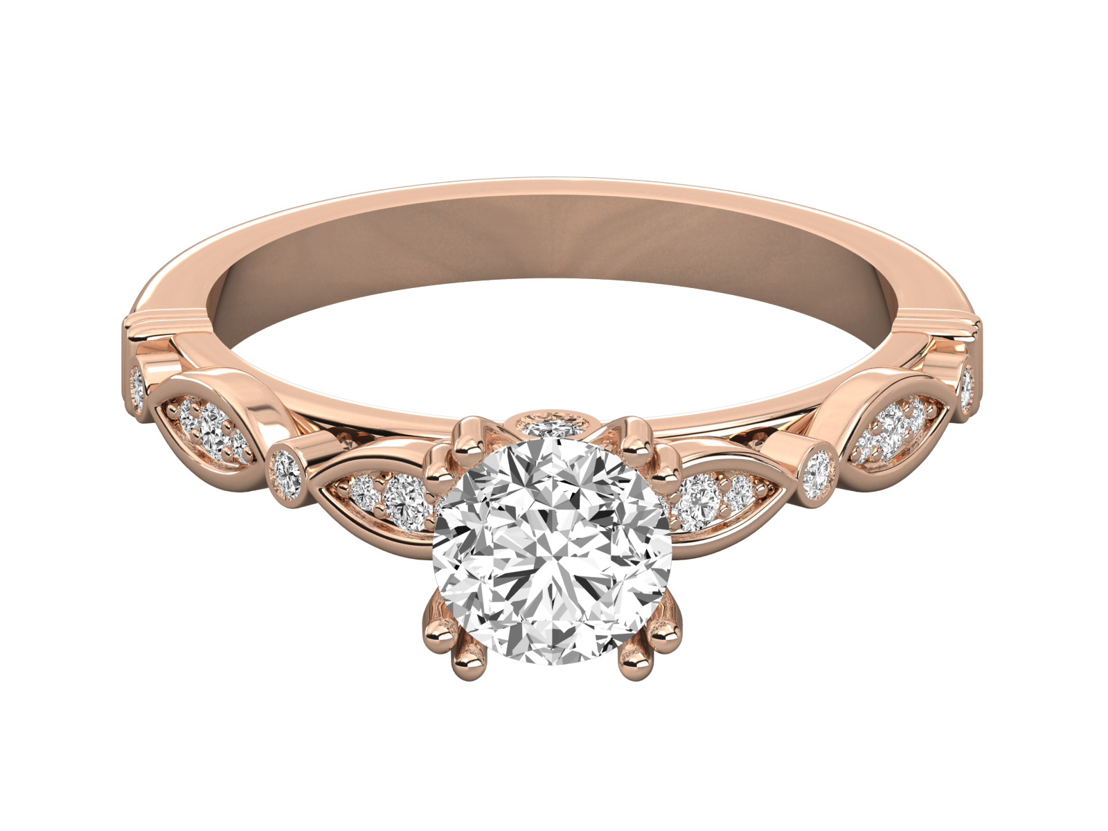 9K GOLD SOLITAIRE  LAB GROWN DIAMOND LADIES RING.