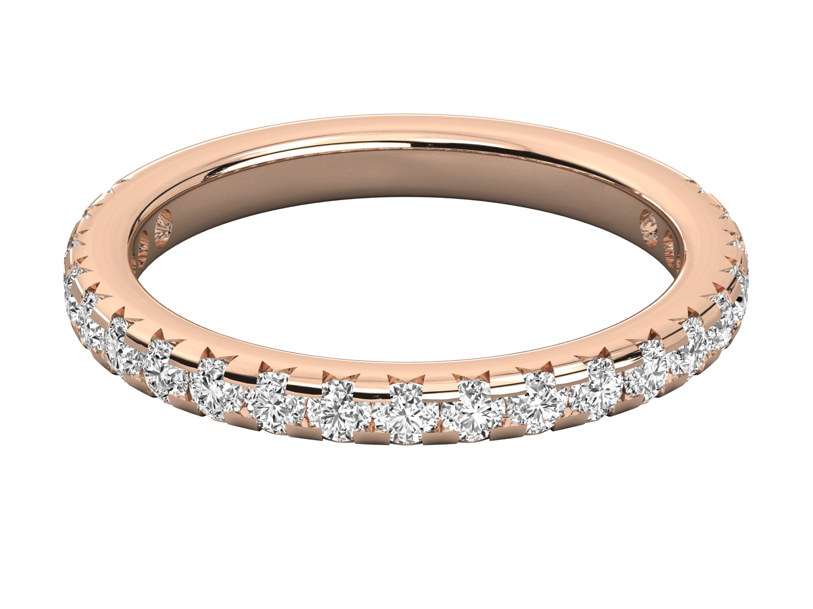 10K GOLD  LAB GROWN DIAMOND LADIES BAND RING.