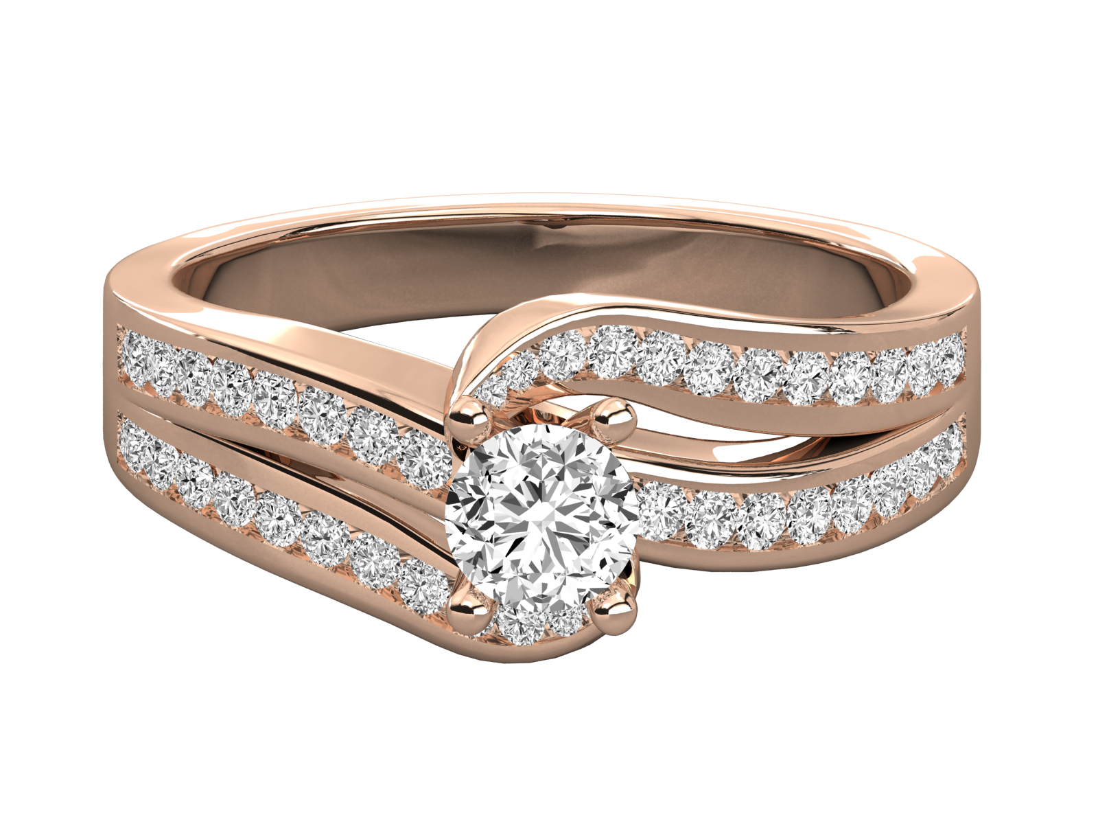 9K GOLD SOLITAIRE LAB GROWN DIAMOND  BRILLIANT RING.