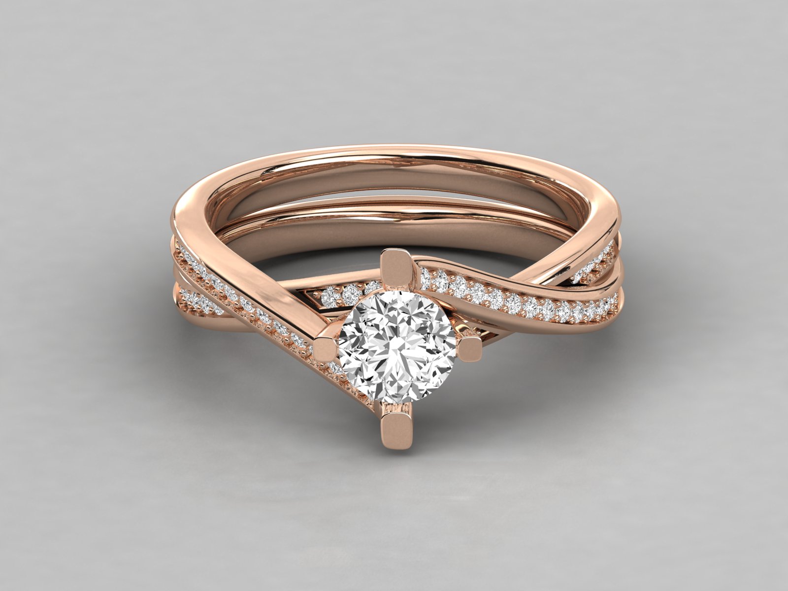 10K GOLD SOLITAIRE LAB GROWN DIAMOND  BRILLIANT RING.