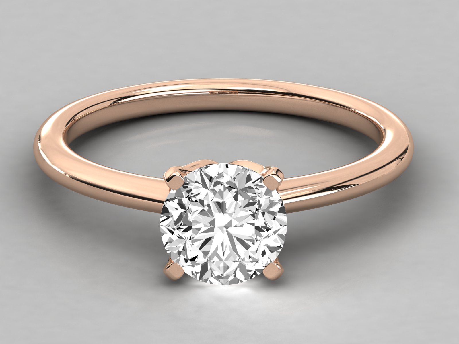 10K GOLD SOLITAIRE  LAB GROWN DIAMOND LADIES  RING.
