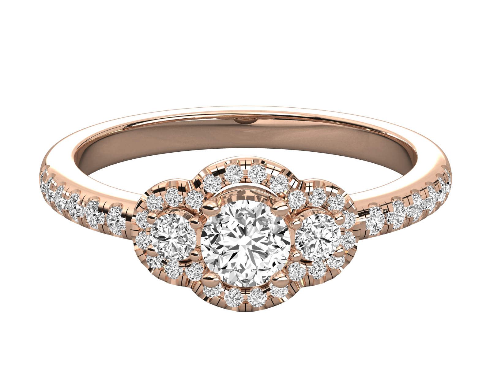 9K GOLD SOLITAIRE  LAB GROWN DIAMOND LADIES RING.