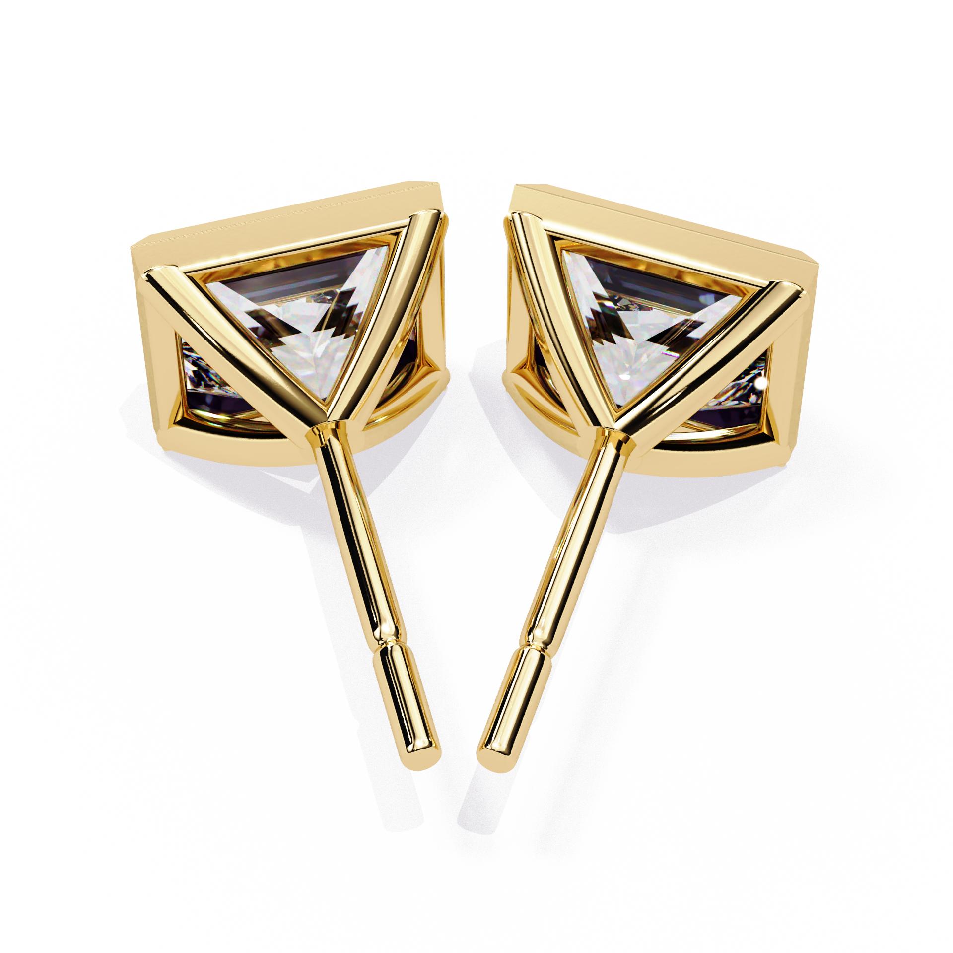 Unique 18K GOLD EARRING WITH LAB-GROWN DIAMOND.