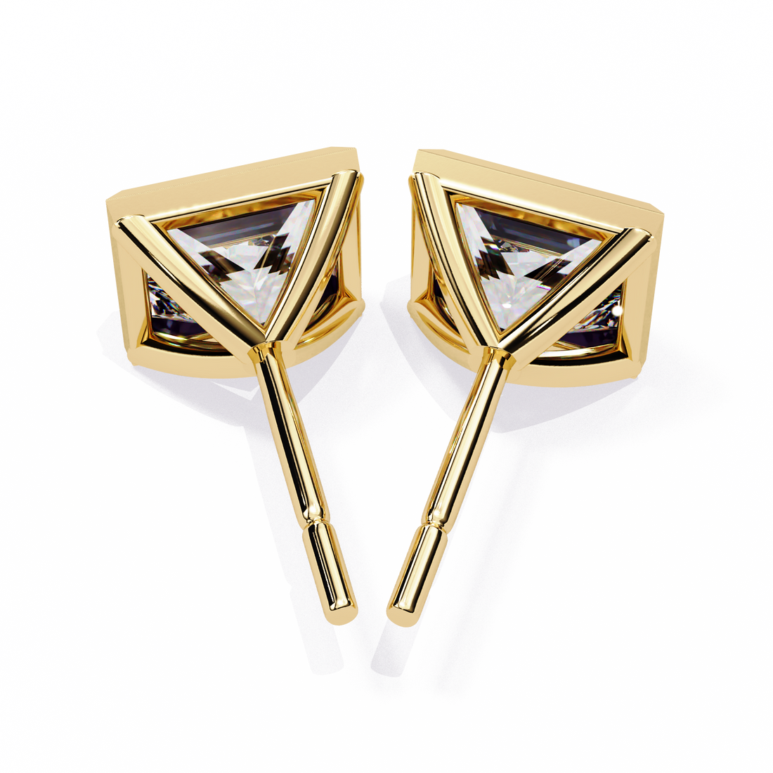 Unique 18K GOLD EARRING WITH LAB-GROWN DIAMOND.