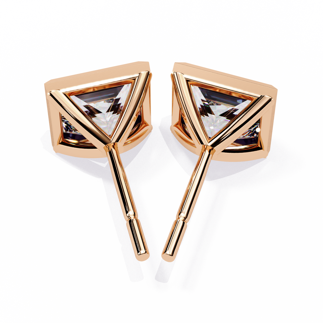 Unique 18K GOLD EARRING WITH LAB-GROWN DIAMOND.