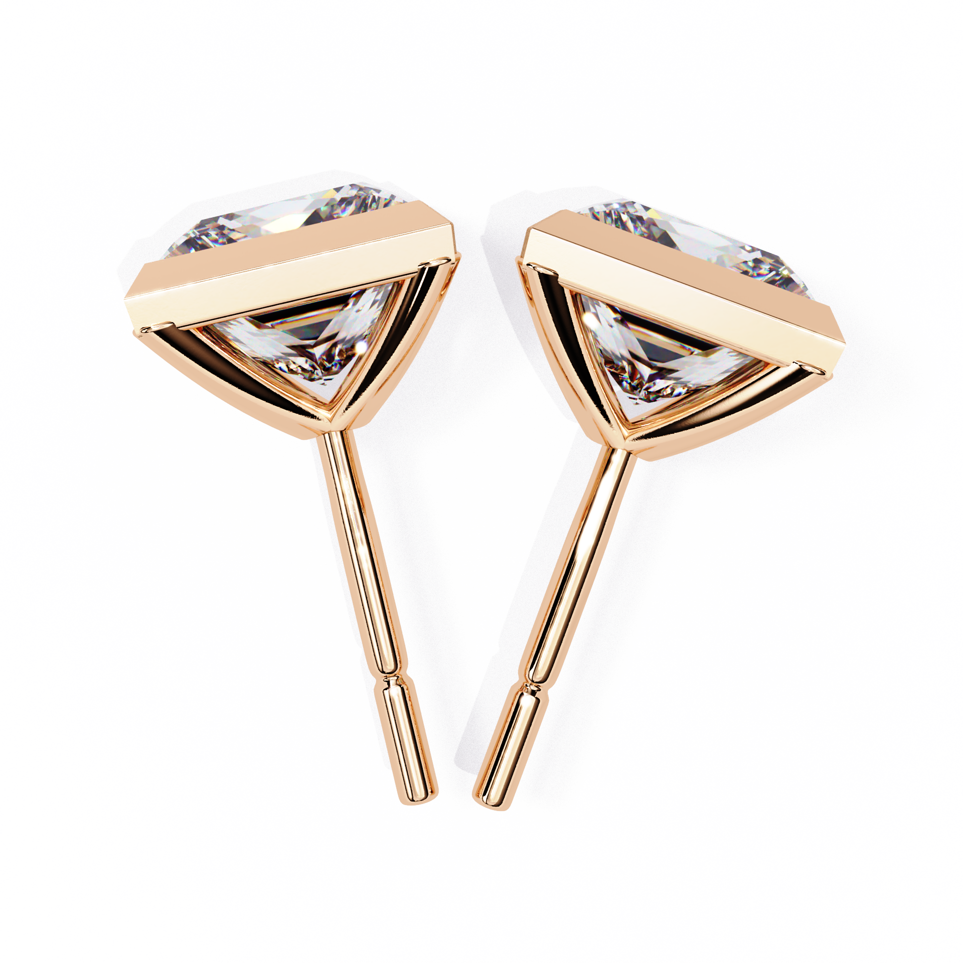 Unique 18K GOLD EARRING WITH LAB-GROWN DIAMOND.
