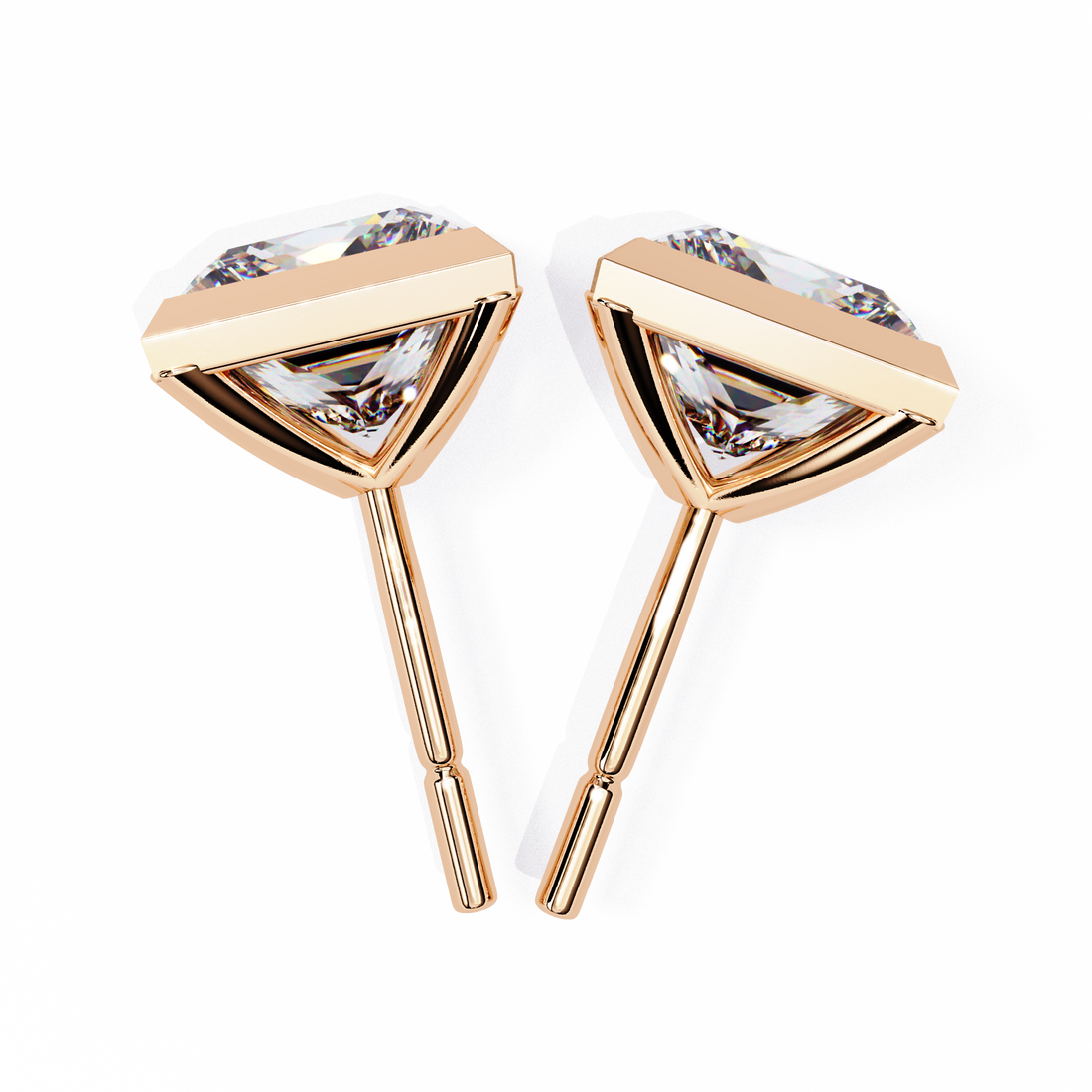 Unique 18K GOLD EARRING WITH LAB-GROWN DIAMOND.