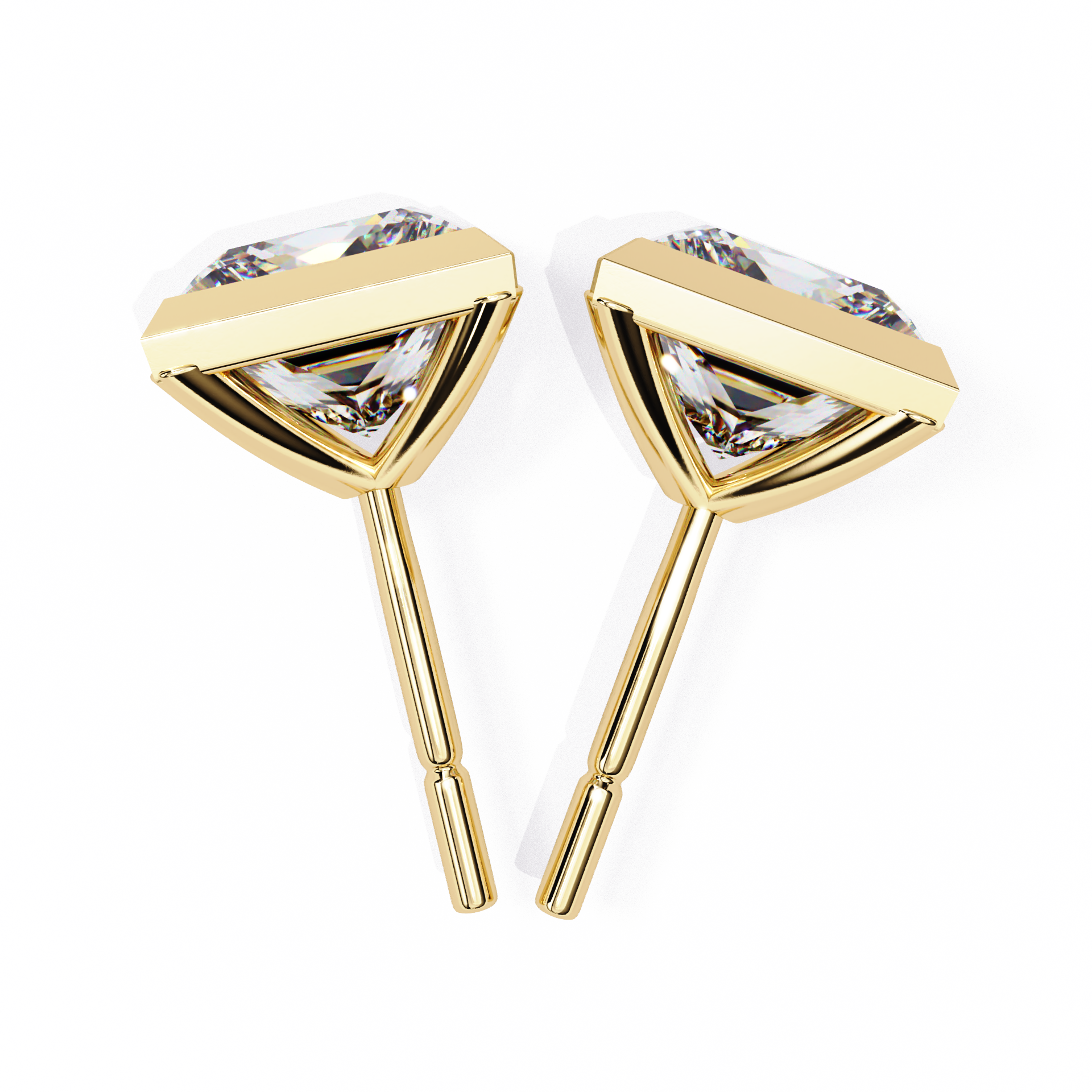 Unique 18K GOLD EARRING WITH LAB-GROWN DIAMOND.