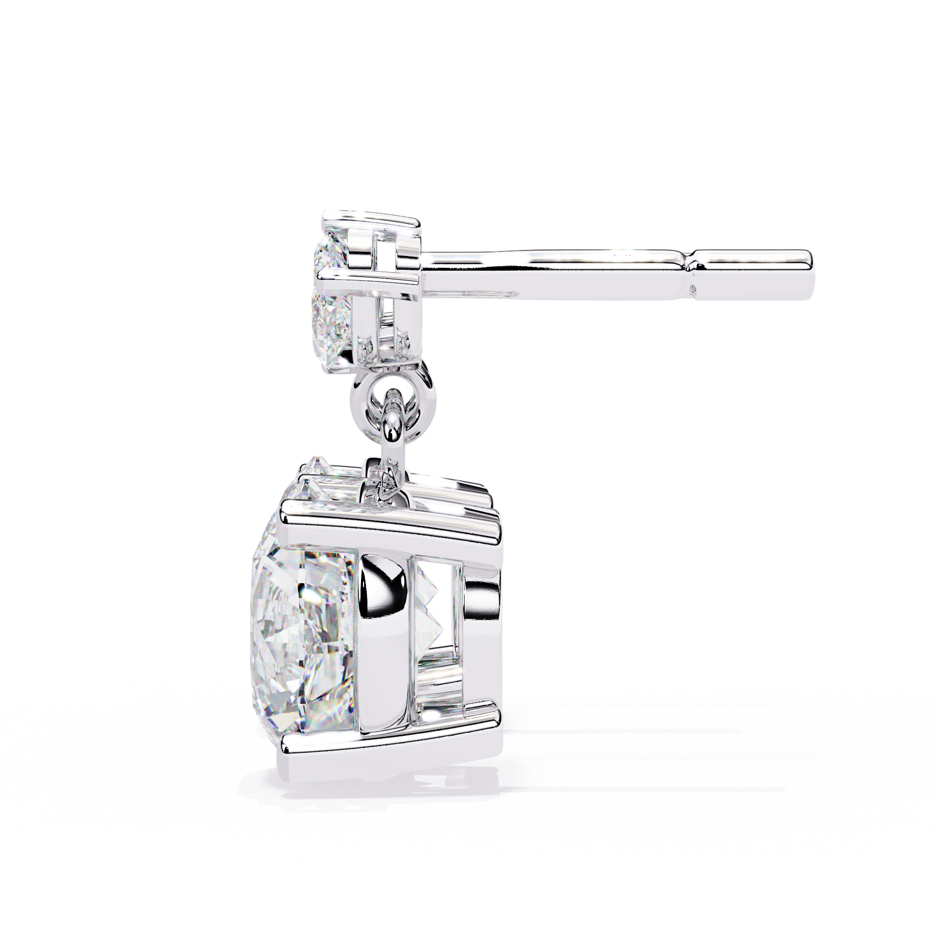 Unique 18K GOLD EARRING WITH LAB-GROWN DIAMOND.