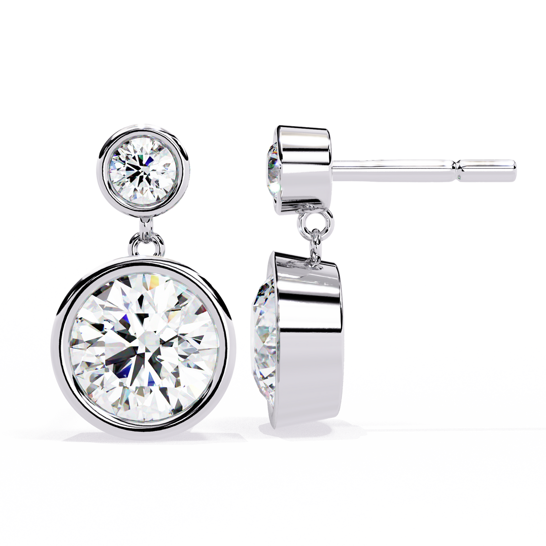 Unique 18K GOLD EARRING WITH LAB-GROWN DIAMOND.
