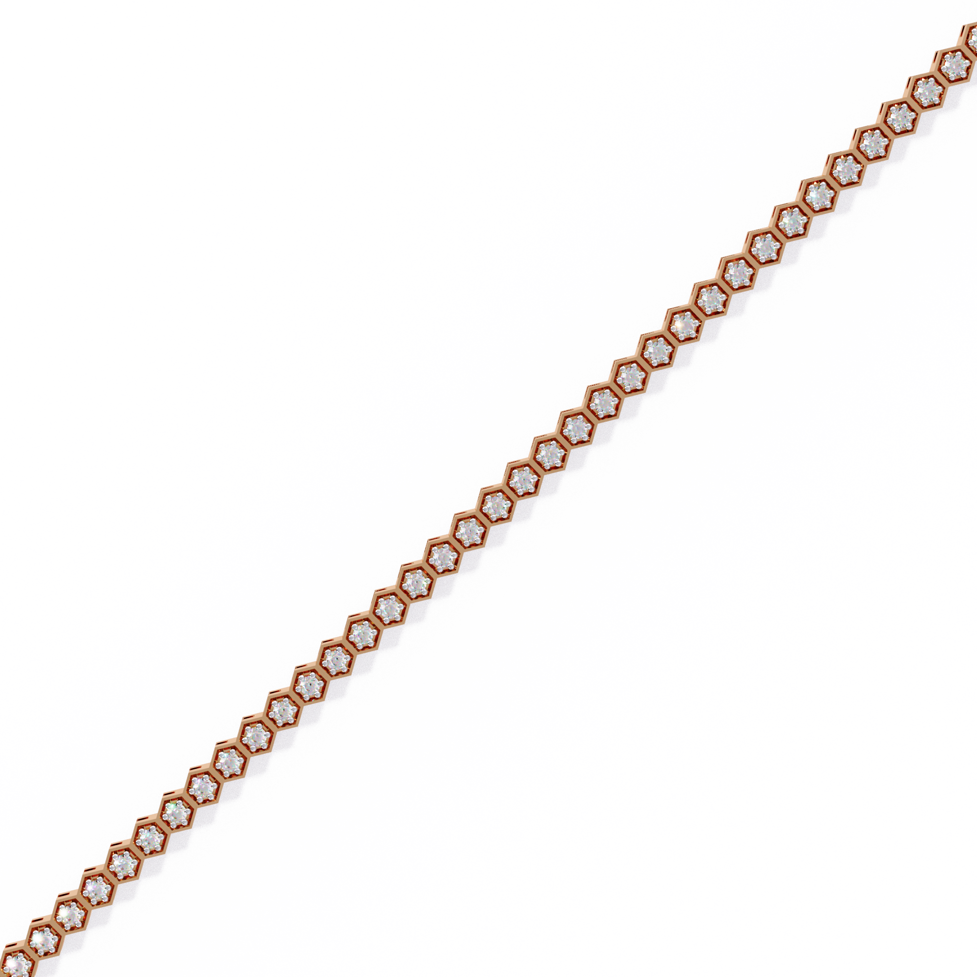 Fabulous  Bracelet With 18k Gold  Lab Grown Diamond.