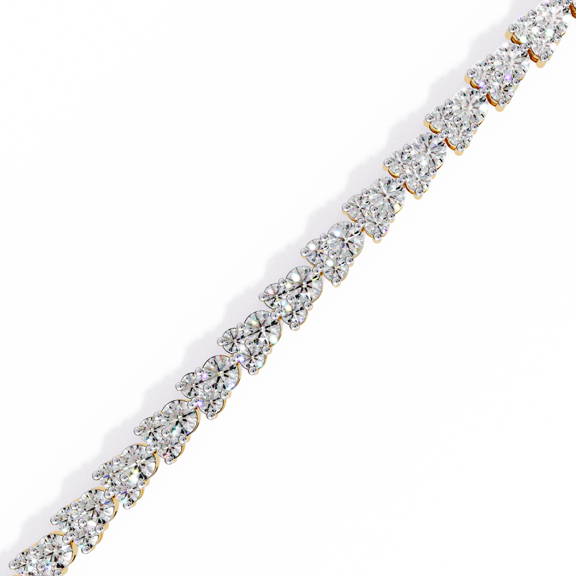 Beautiful Bracelet With 18k Gold  Lab Grown Diamond.