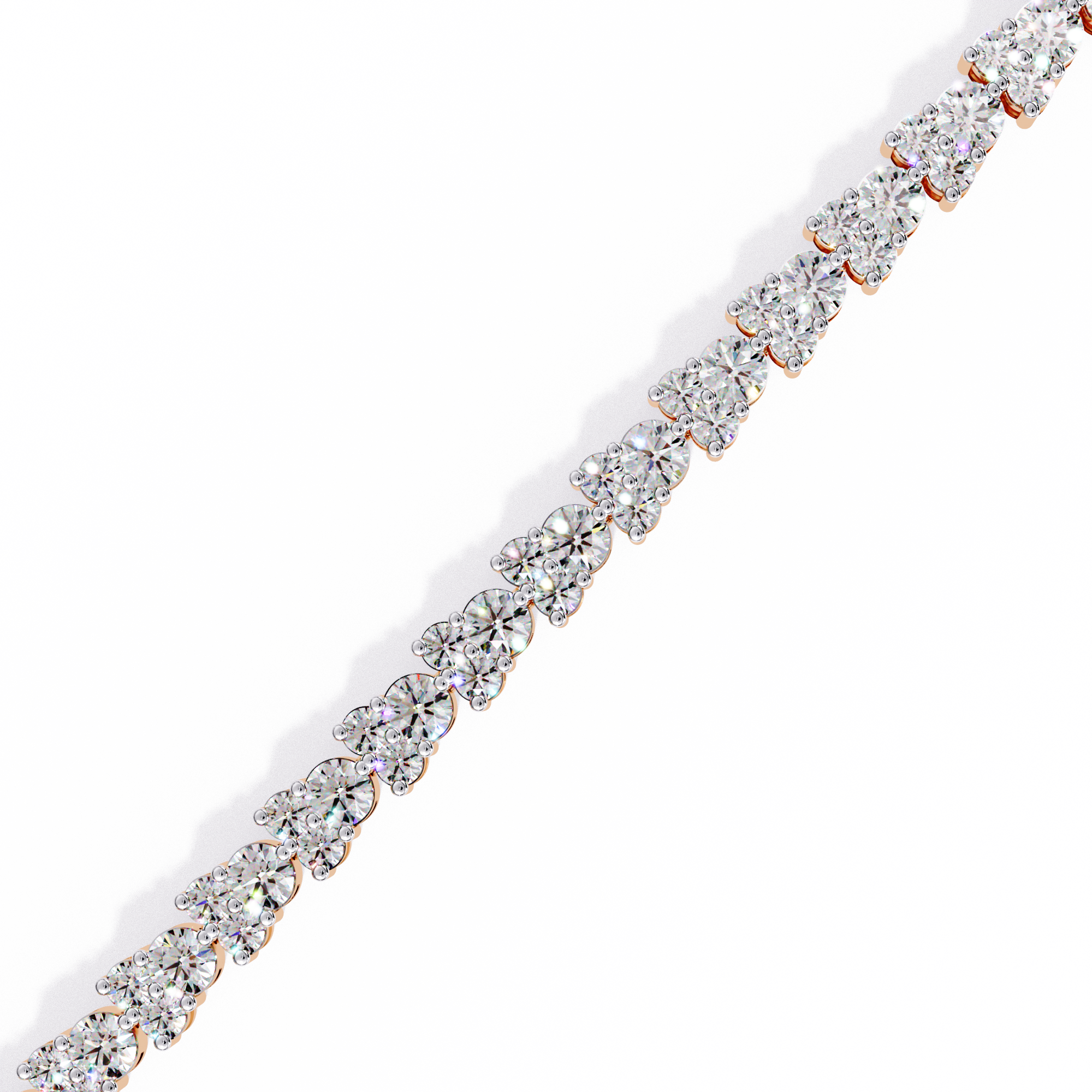 Beautiful Bracelet With 18k Gold  Lab Grown Diamond.