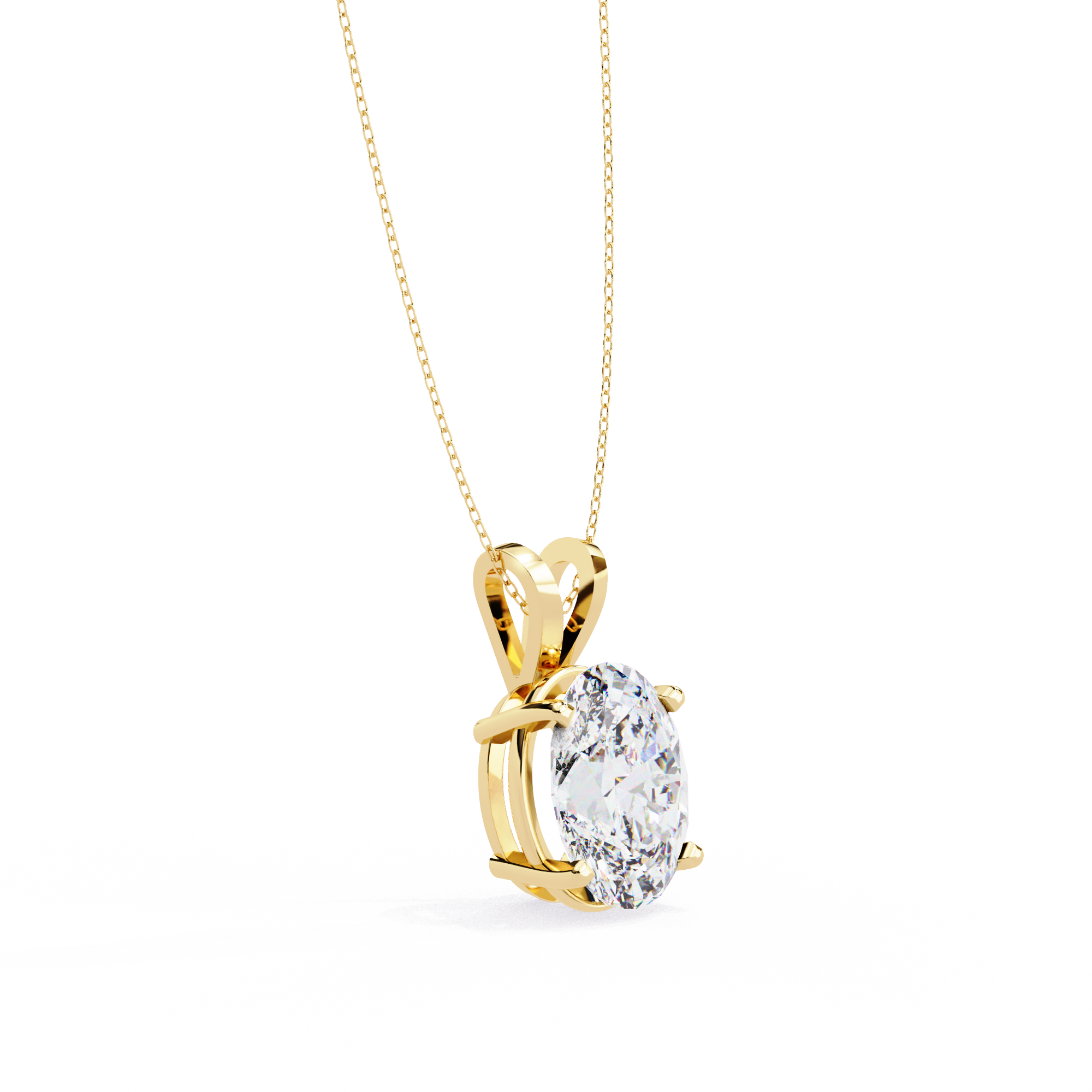 Fabulous Lab Grown Diamond  18k Gold  Women Pendant