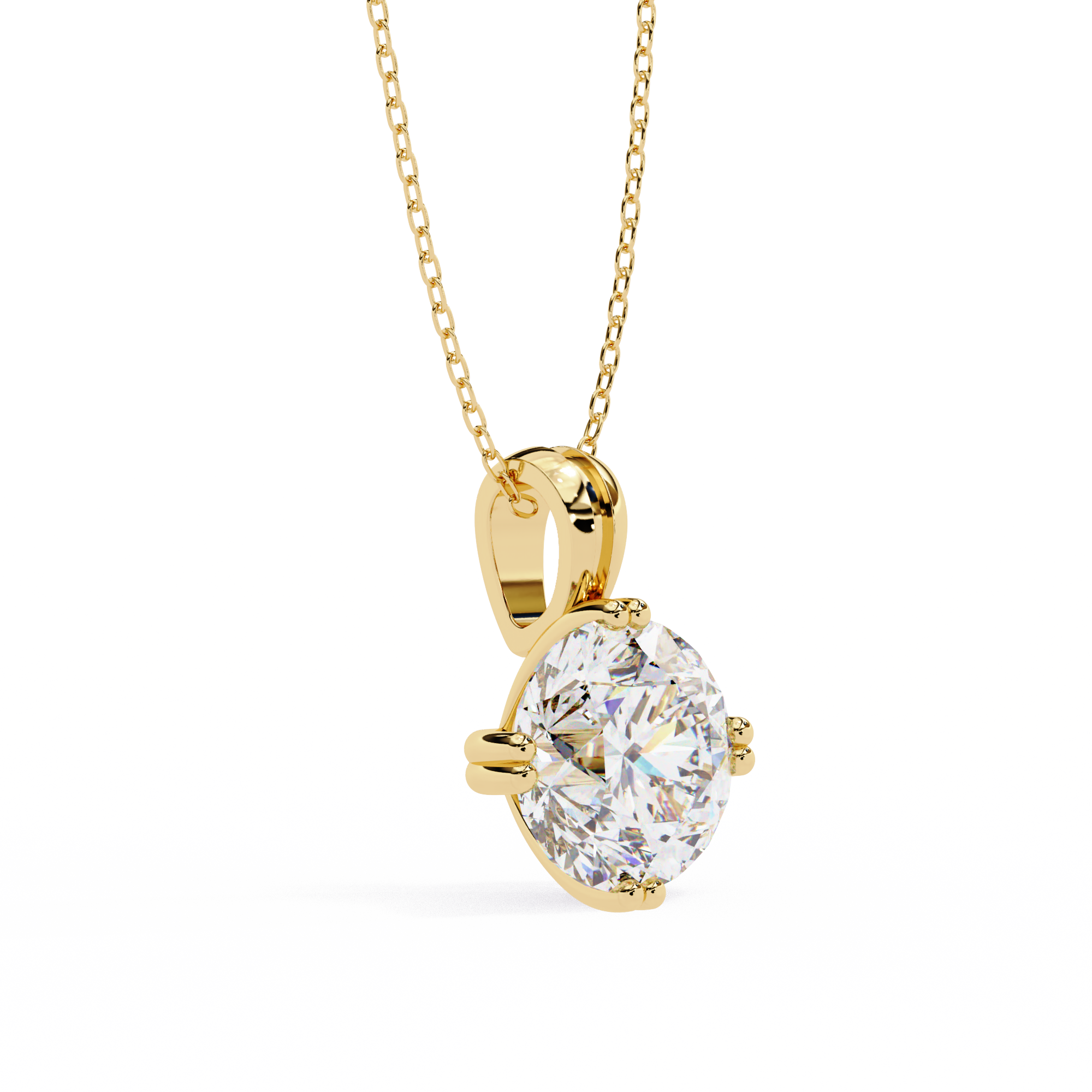 Fabulous Lab Grown Diamond  18k Gold  Women Pendant