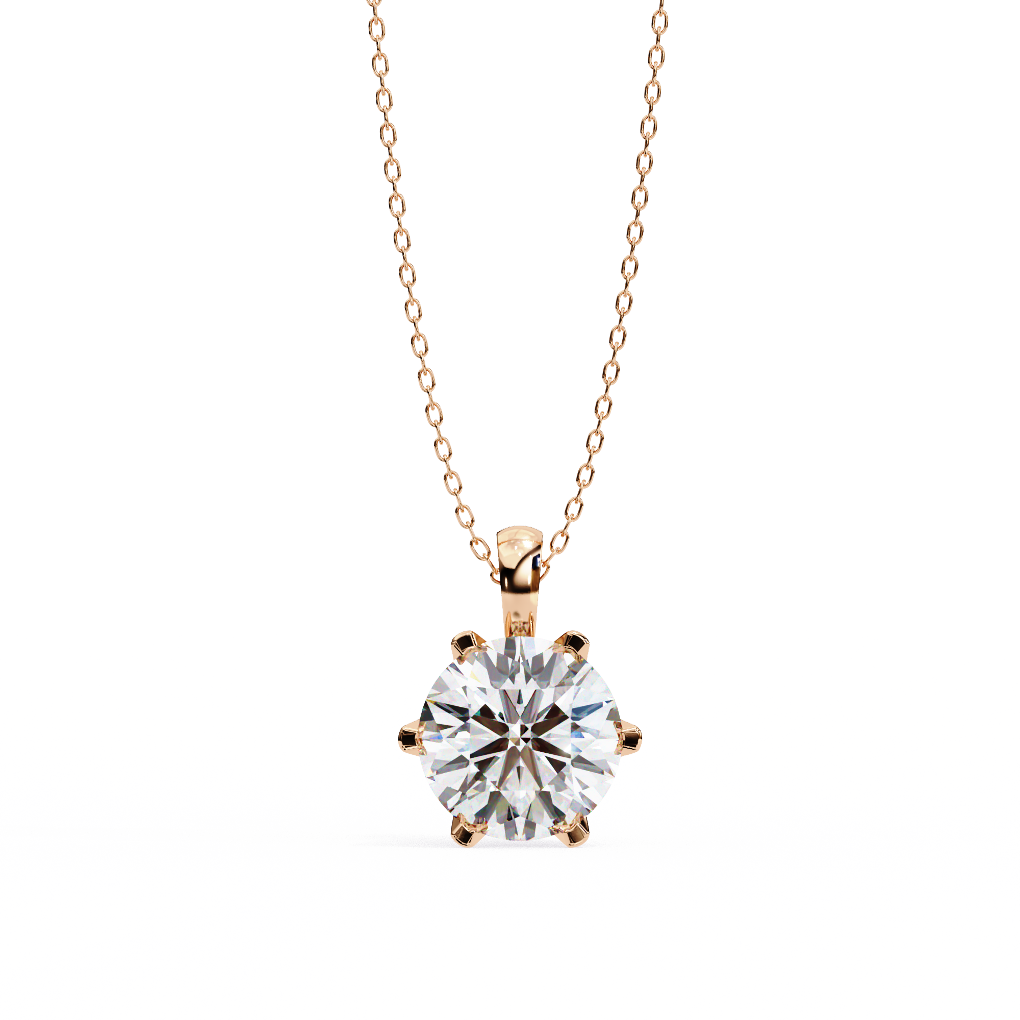 18k Gold  Women Pendant With Fabulous Lab Grown Diamond