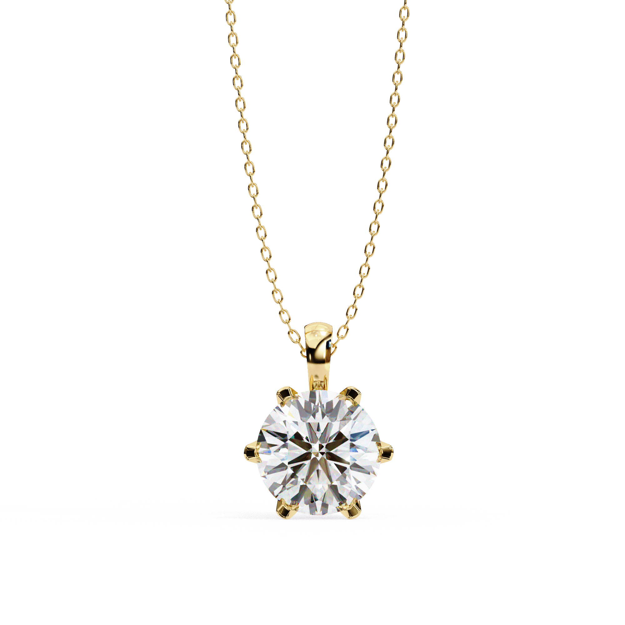18k Gold  Women Pendant With Fabulous Lab Grown Diamond