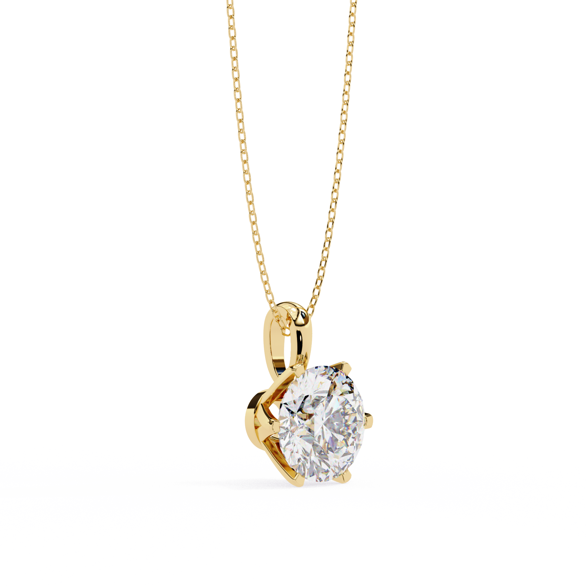 18k Gold  Women Pendant With Fabulous Lab Grown Diamond