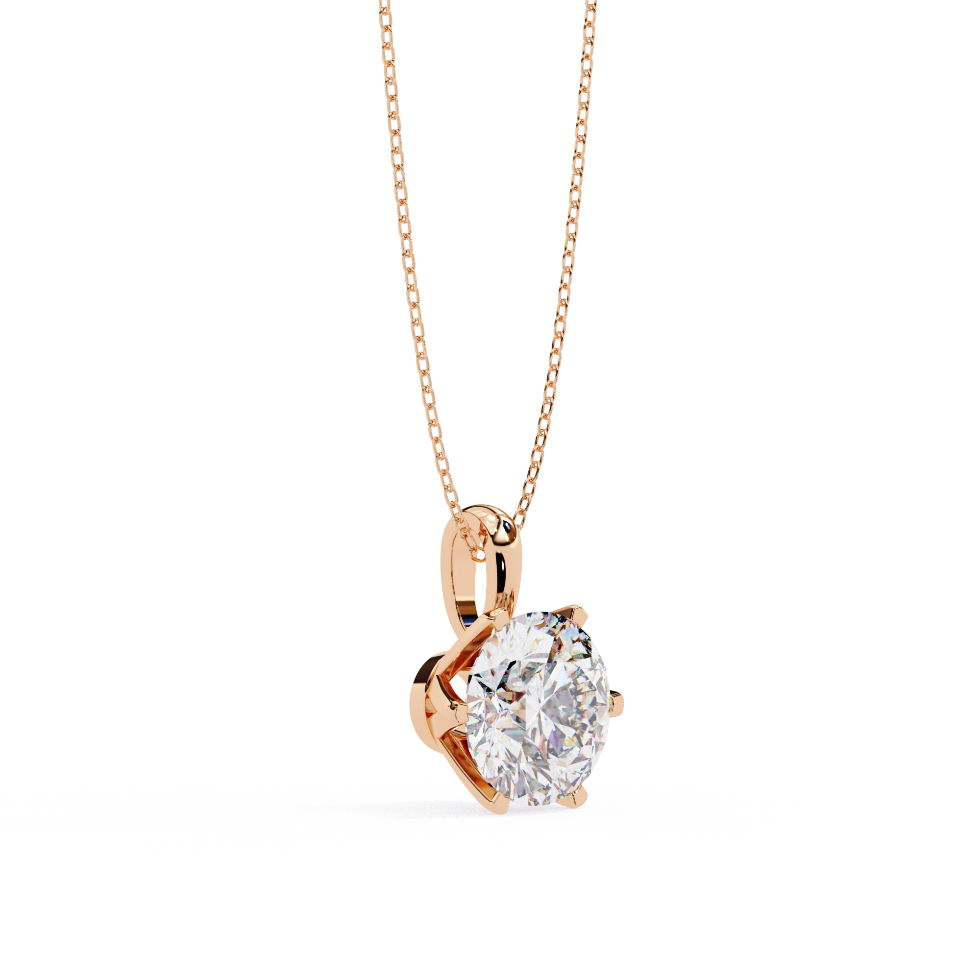 18k Gold  Women Pendant With Fabulous Lab Grown Diamond