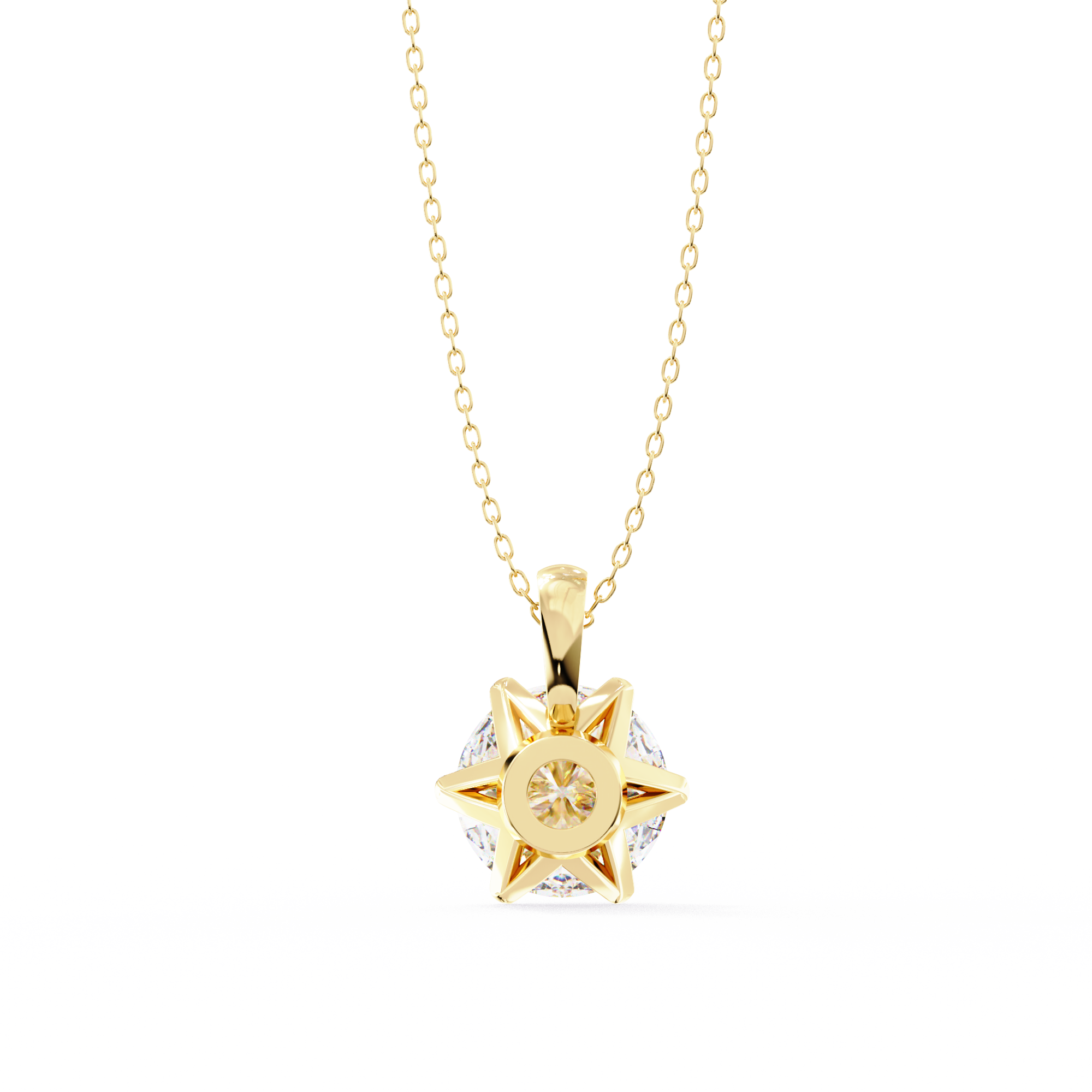 18k Gold  Women Pendant With Fabulous Lab Grown Diamond