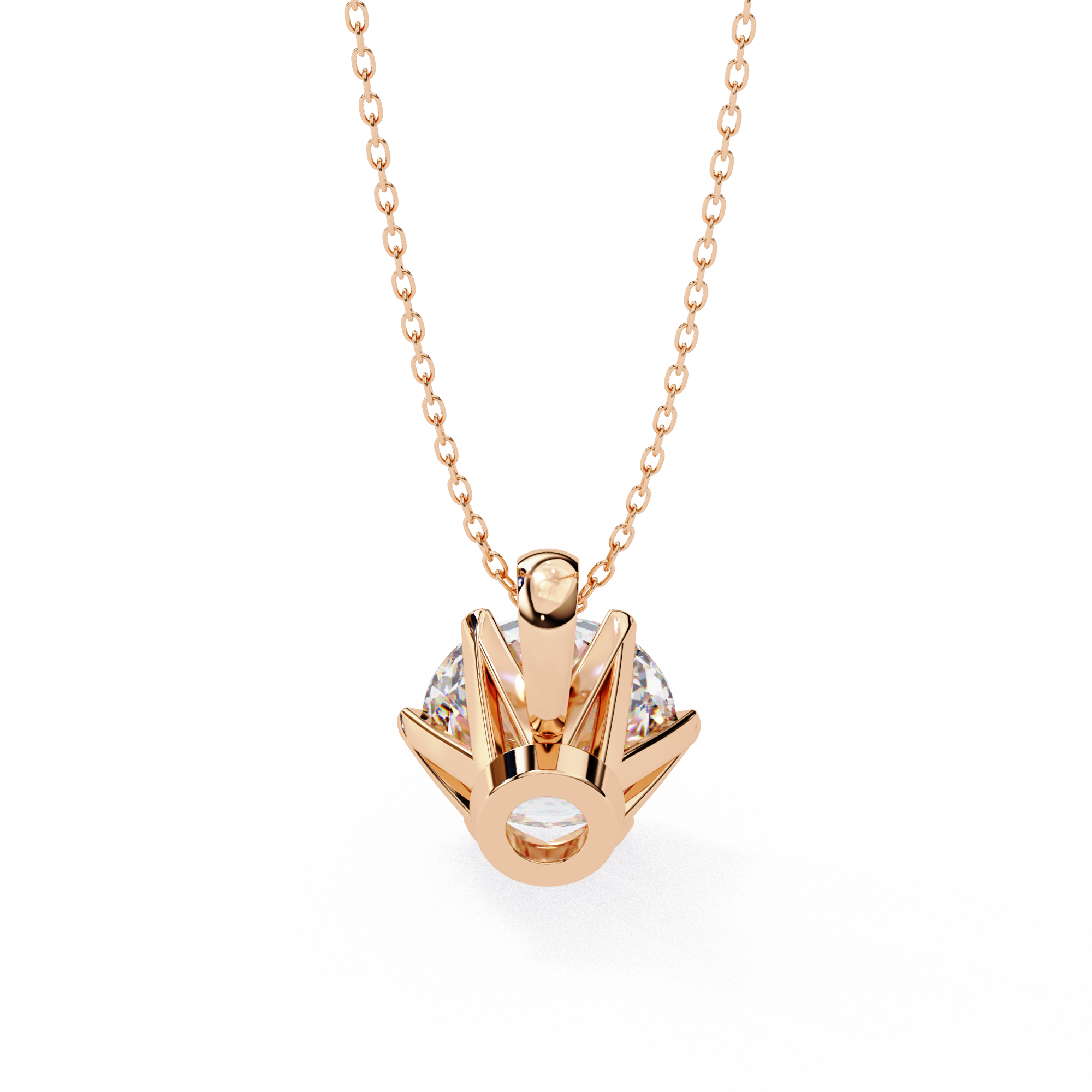 18k Gold  Women Pendant With Fabulous Lab Grown Diamond