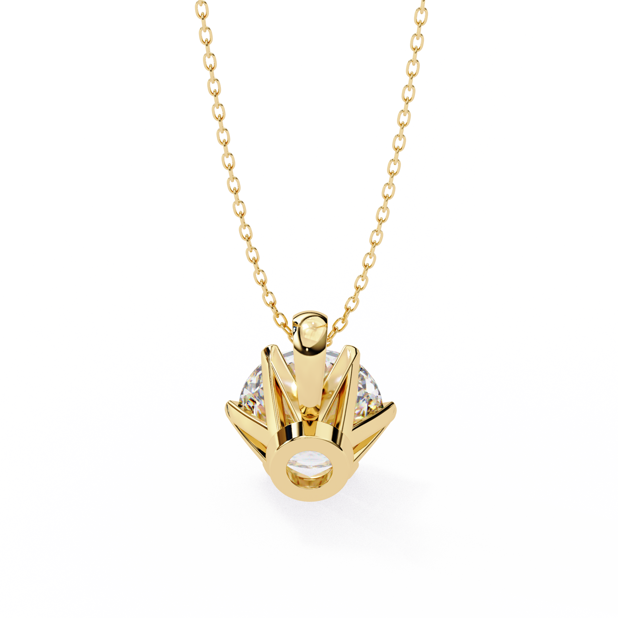 18k Gold  Women Pendant With Fabulous Lab Grown Diamond