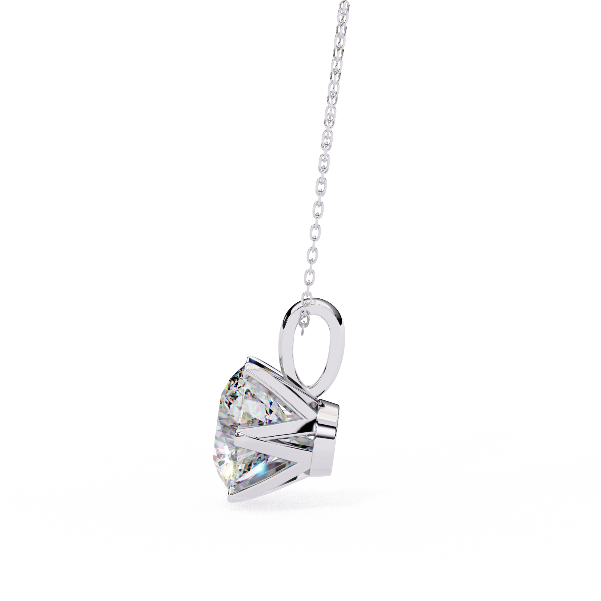 18k Gold  Women Pendant With Fabulous Lab Grown Diamond