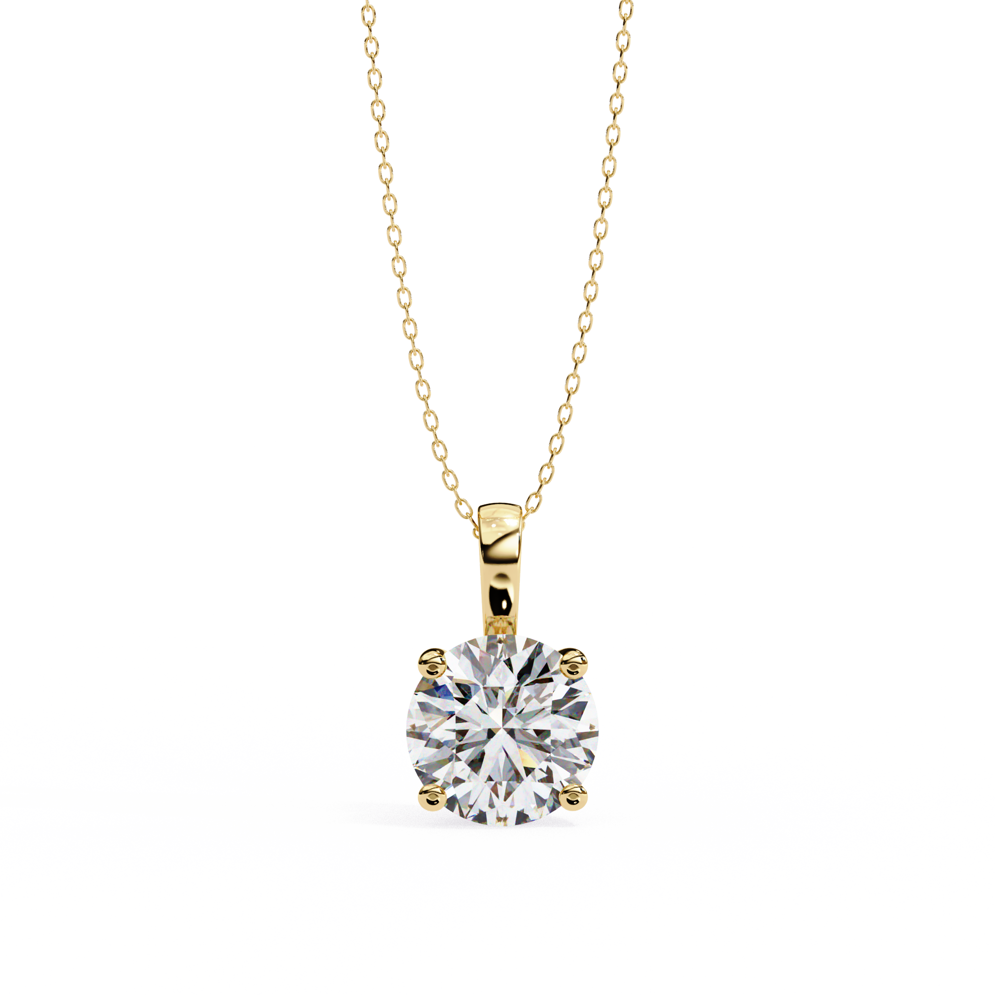18k Gold  Women Pendant With Fabulous Lab Grown Diamond