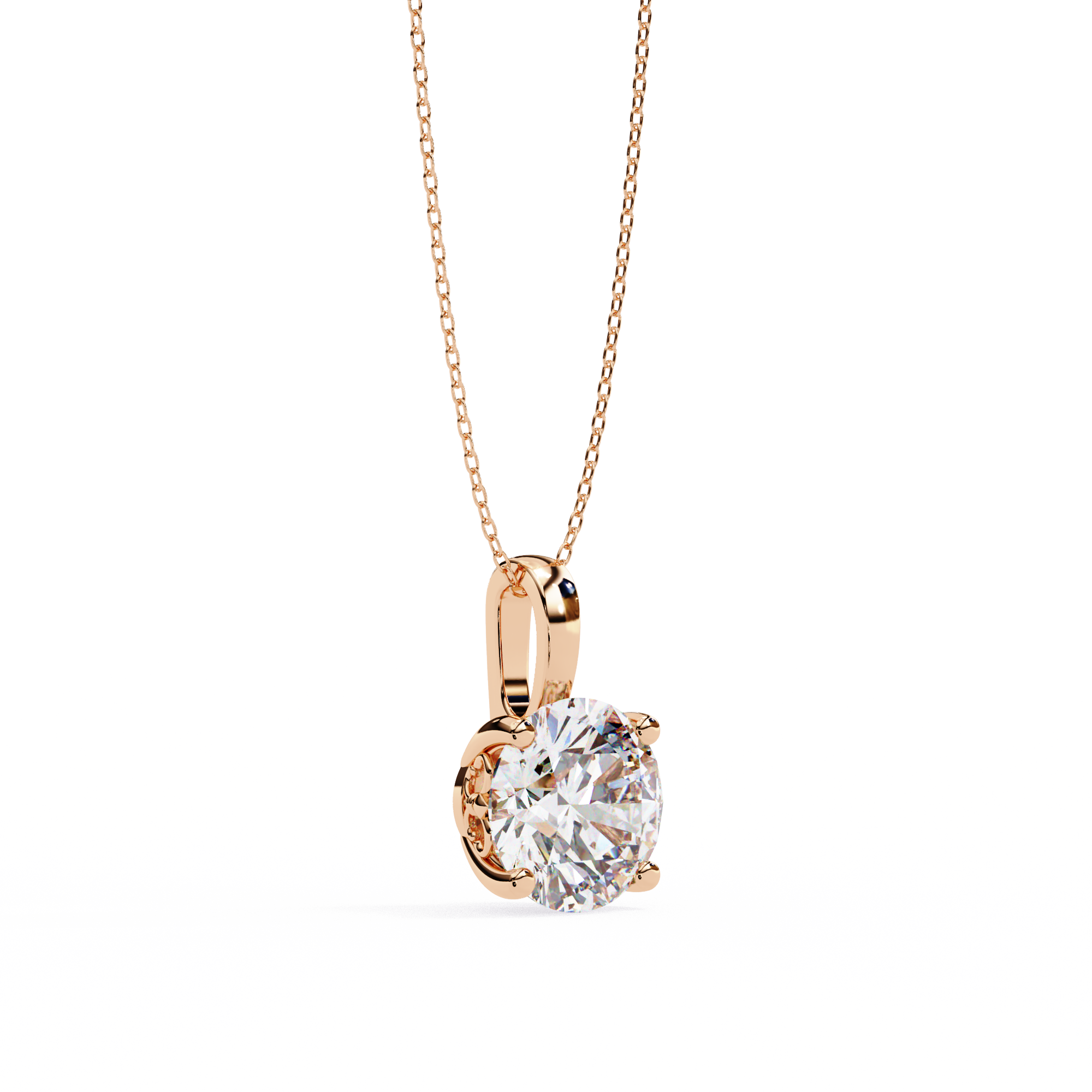 18k Gold  Women Pendant With Fabulous Lab Grown Diamond