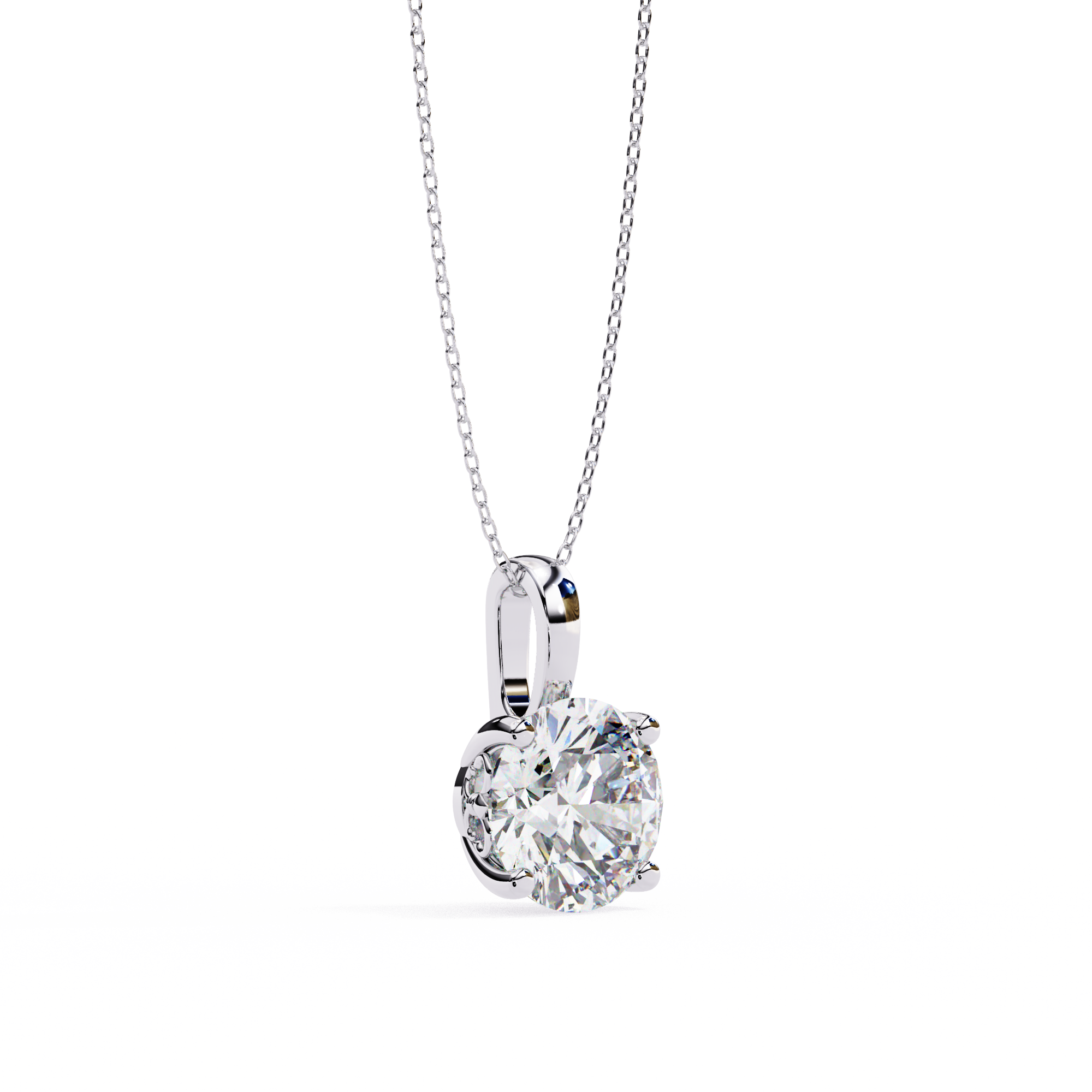 18k Gold  Women Pendant With Fabulous Lab Grown Diamond