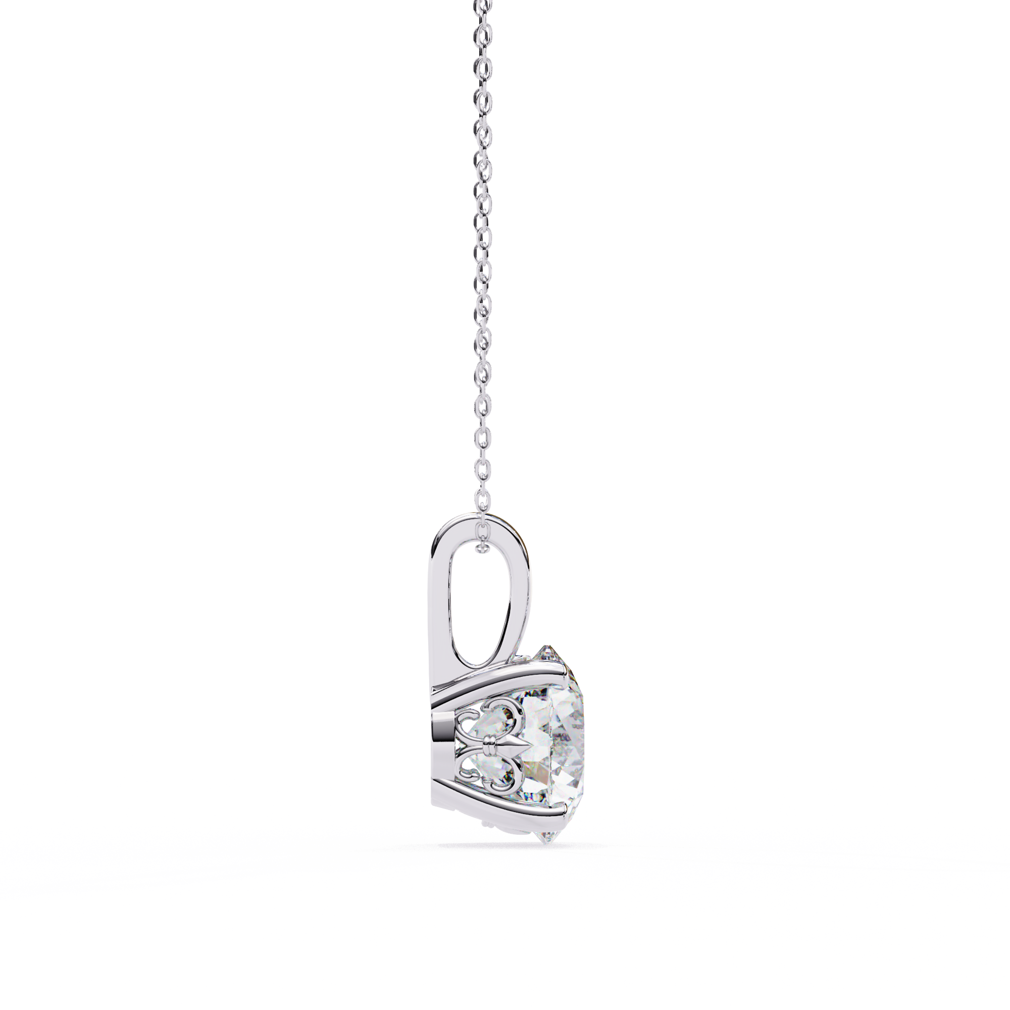 18k Gold  Women Pendant With Fabulous Lab Grown Diamond