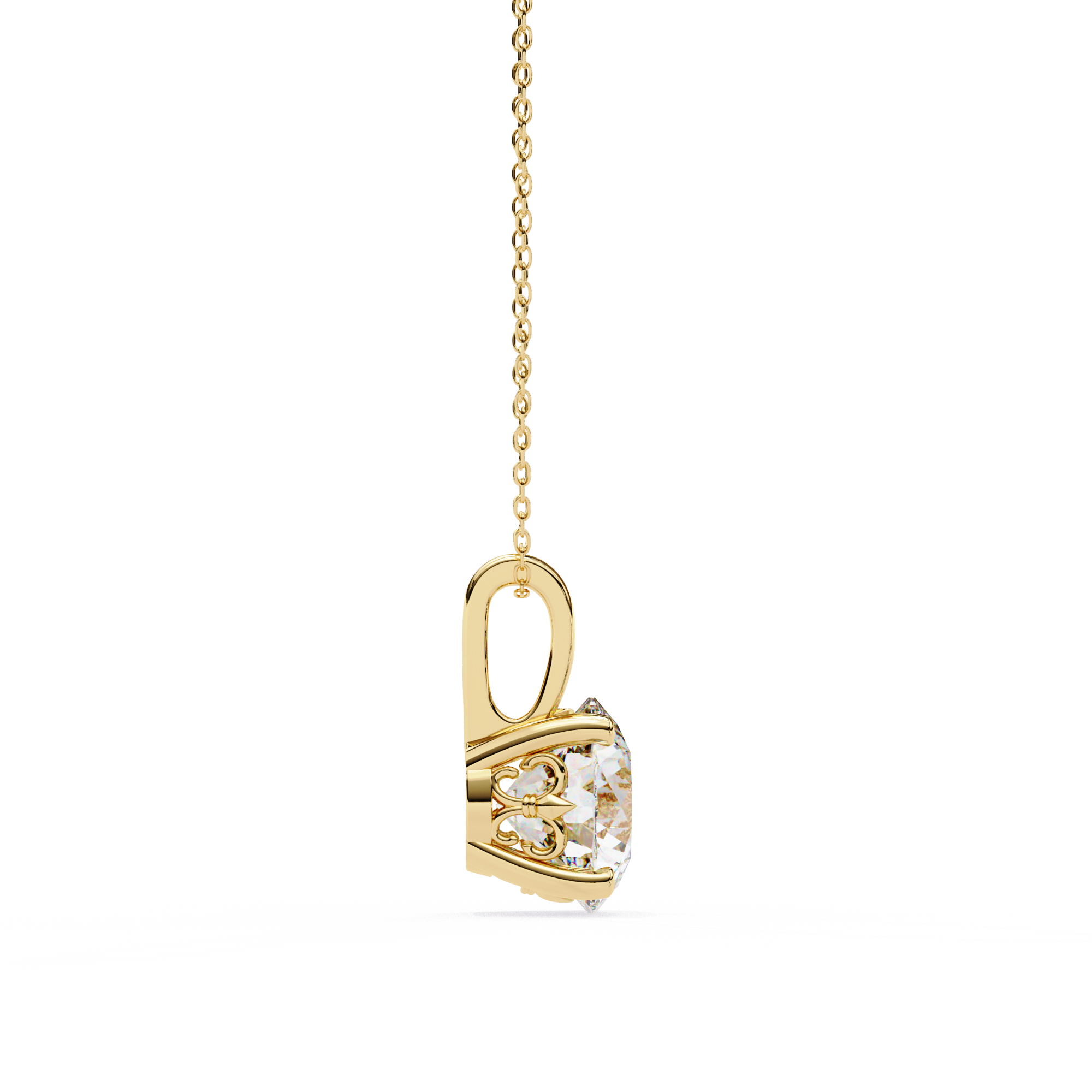 18k Gold  Women Pendant With Fabulous Lab Grown Diamond