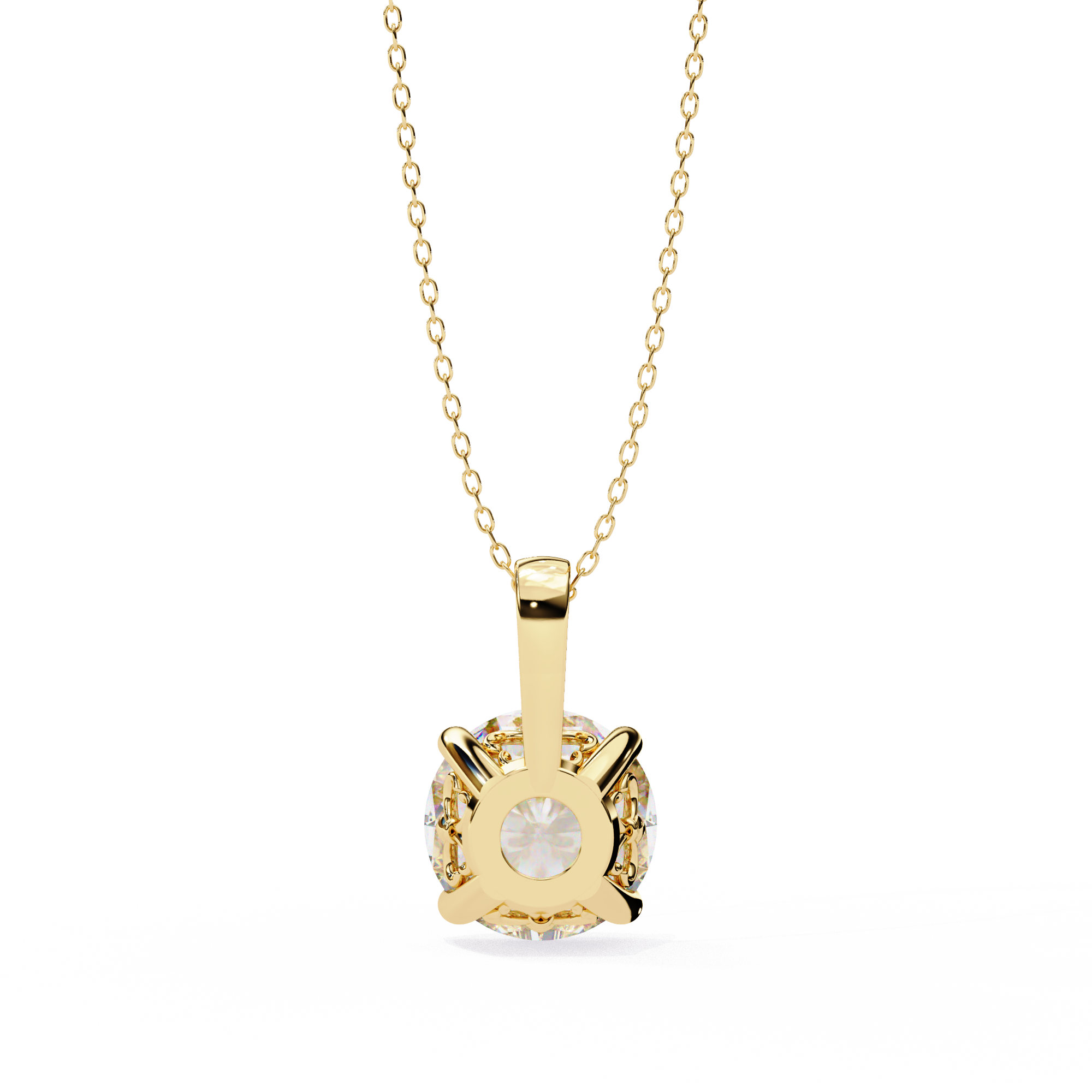 18k Gold  Women Pendant With Fabulous Lab Grown Diamond