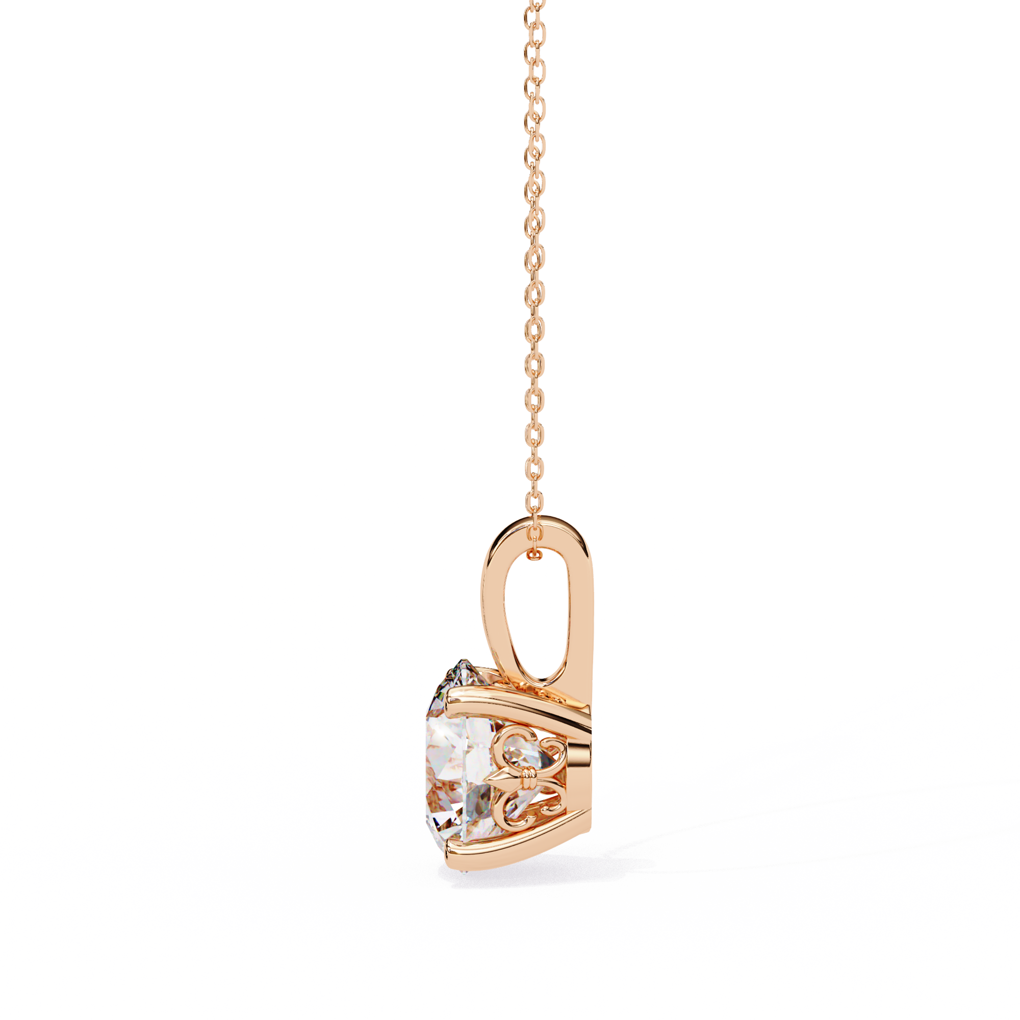 18k Gold  Women Pendant With Fabulous Lab Grown Diamond