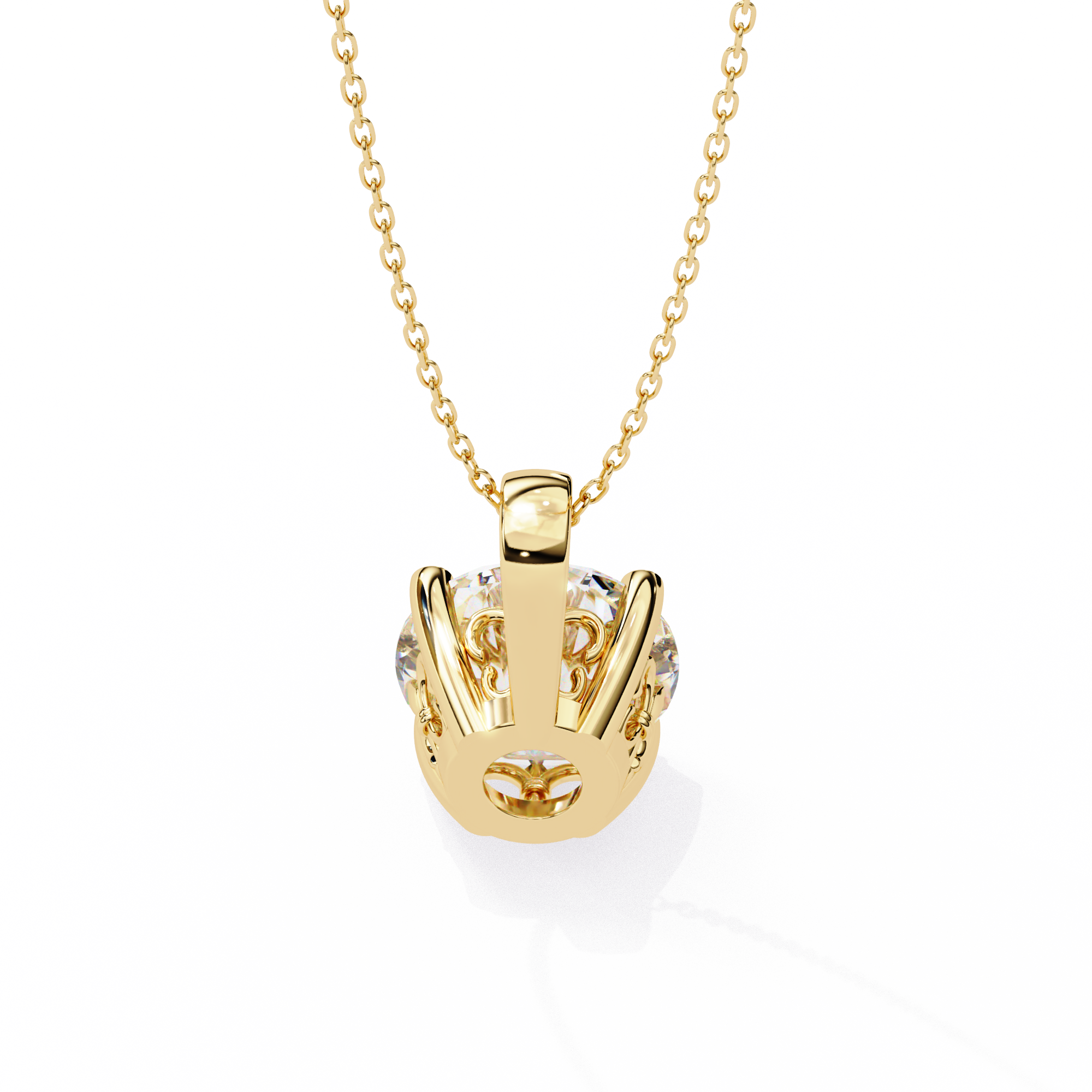 18k Gold  Women Pendant With Fabulous Lab Grown Diamond