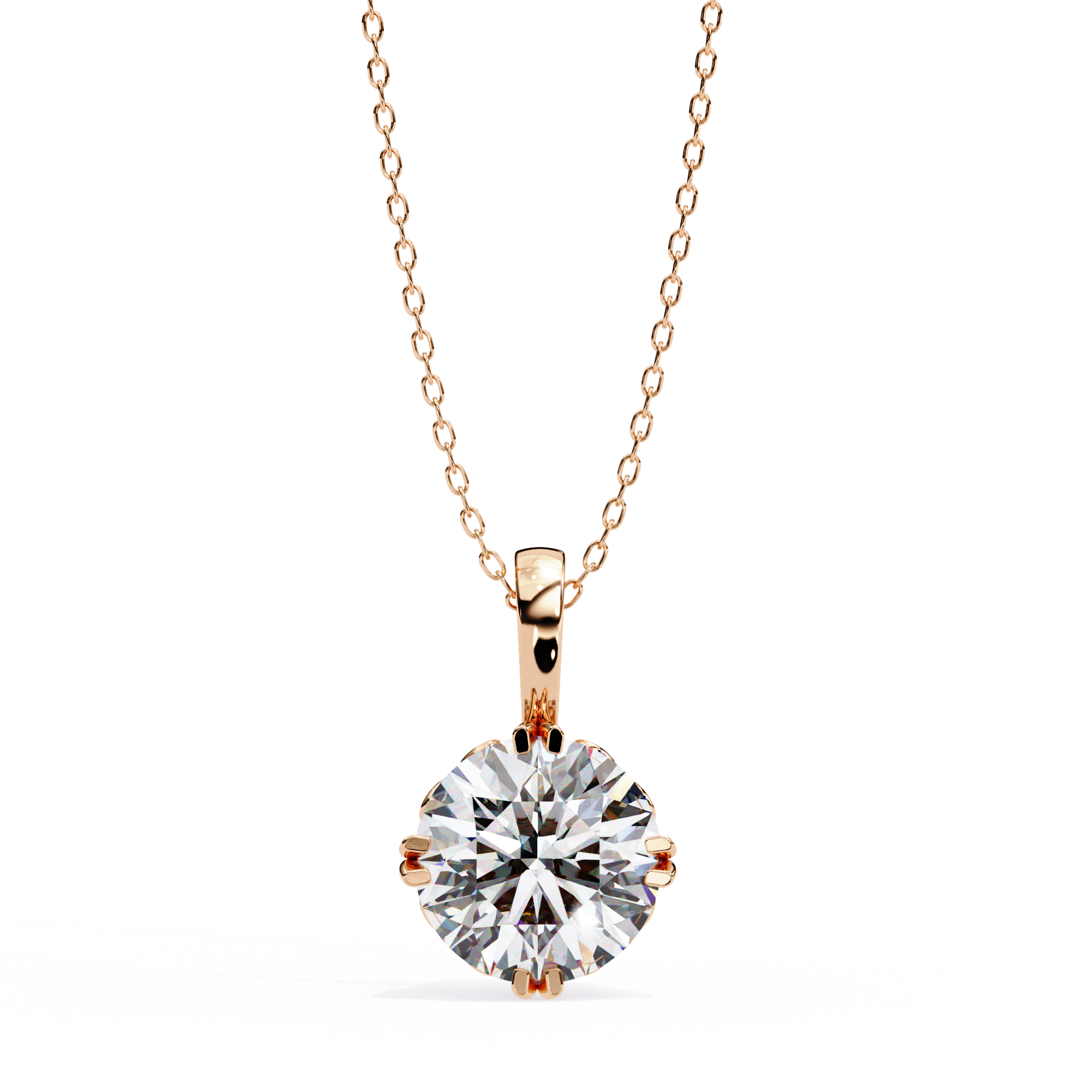 18k Gold  Women Pendant With Fabulous Lab Grown Diamond